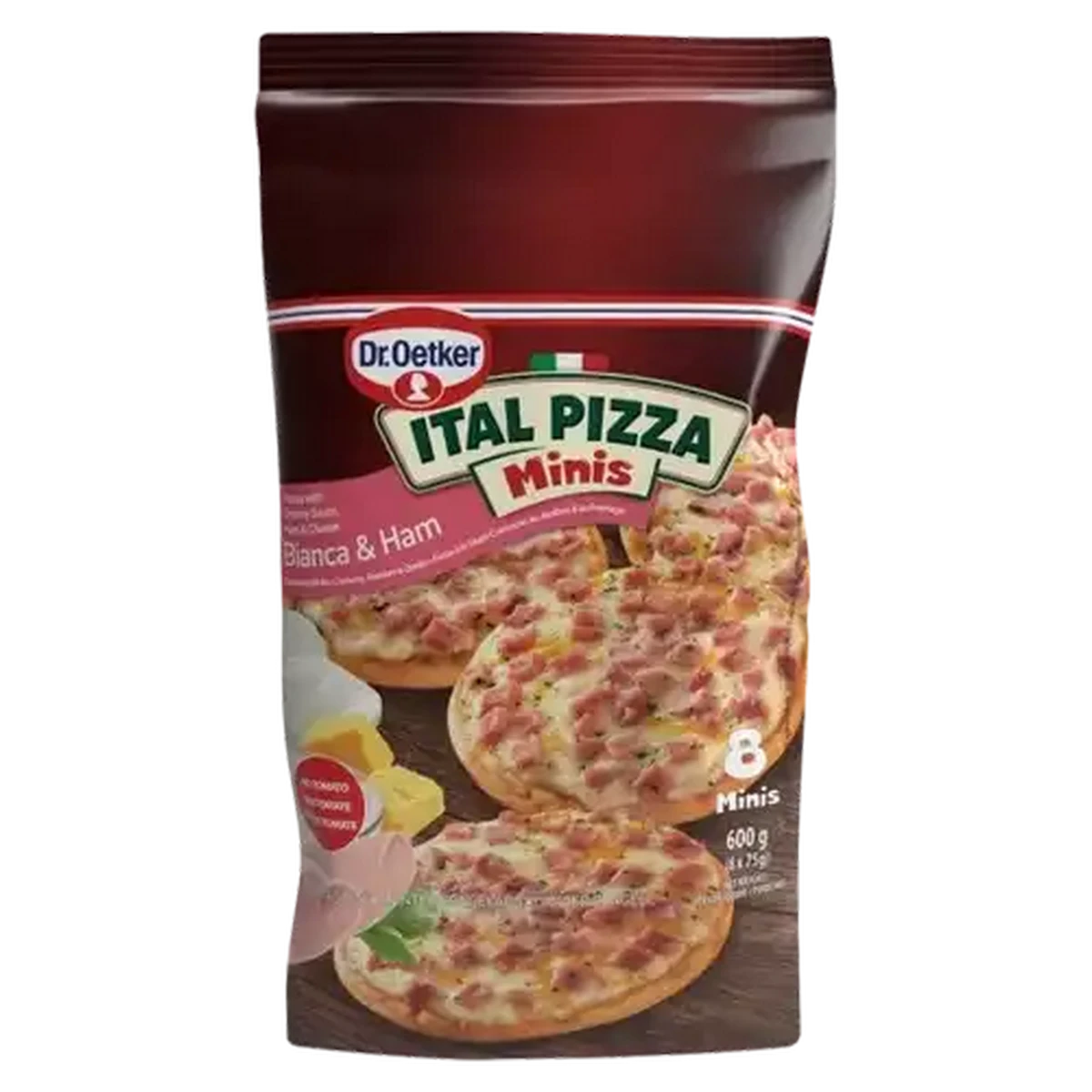 Checkers Sixty60 | Dr. Oetker Ital Frozen Bianca & Ham Mini Pizza 600g