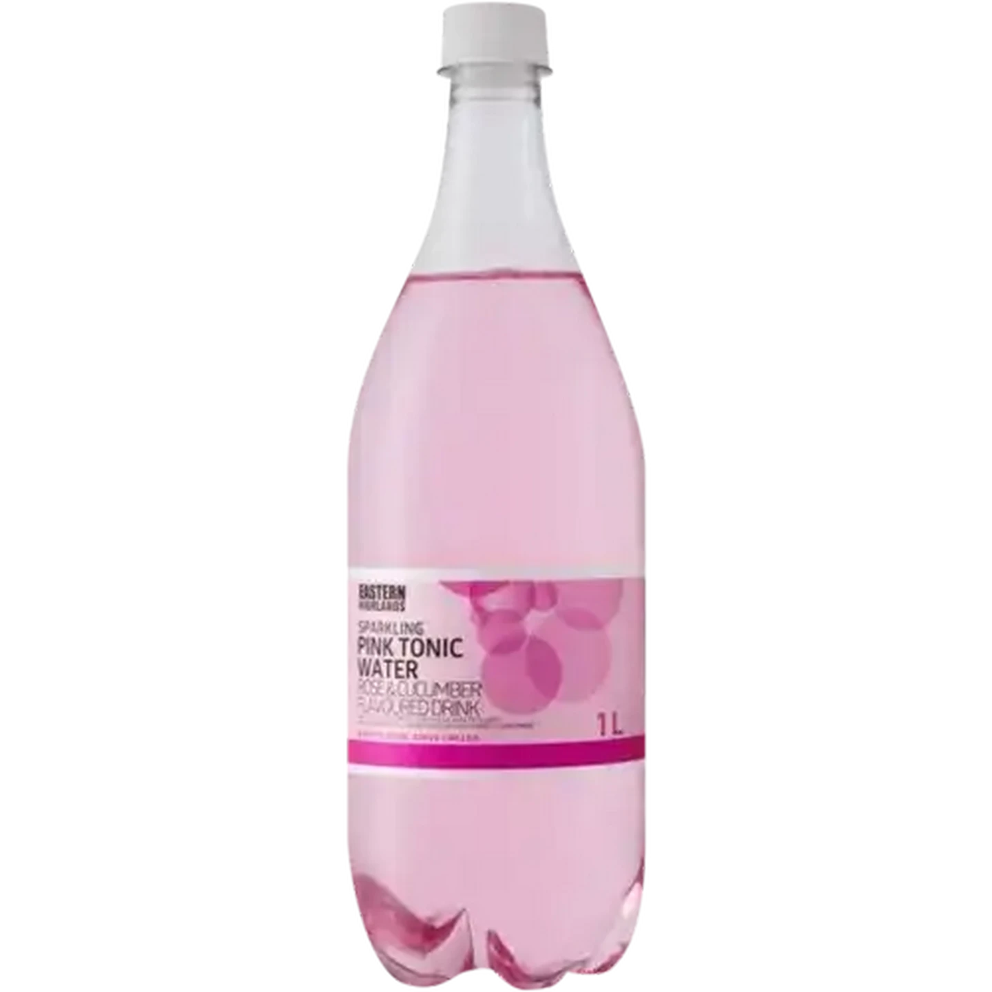 Image of Eastern Highlands Rose & Cucumber Flavoured Sparkling Pink Tonic Water Bottle 1L