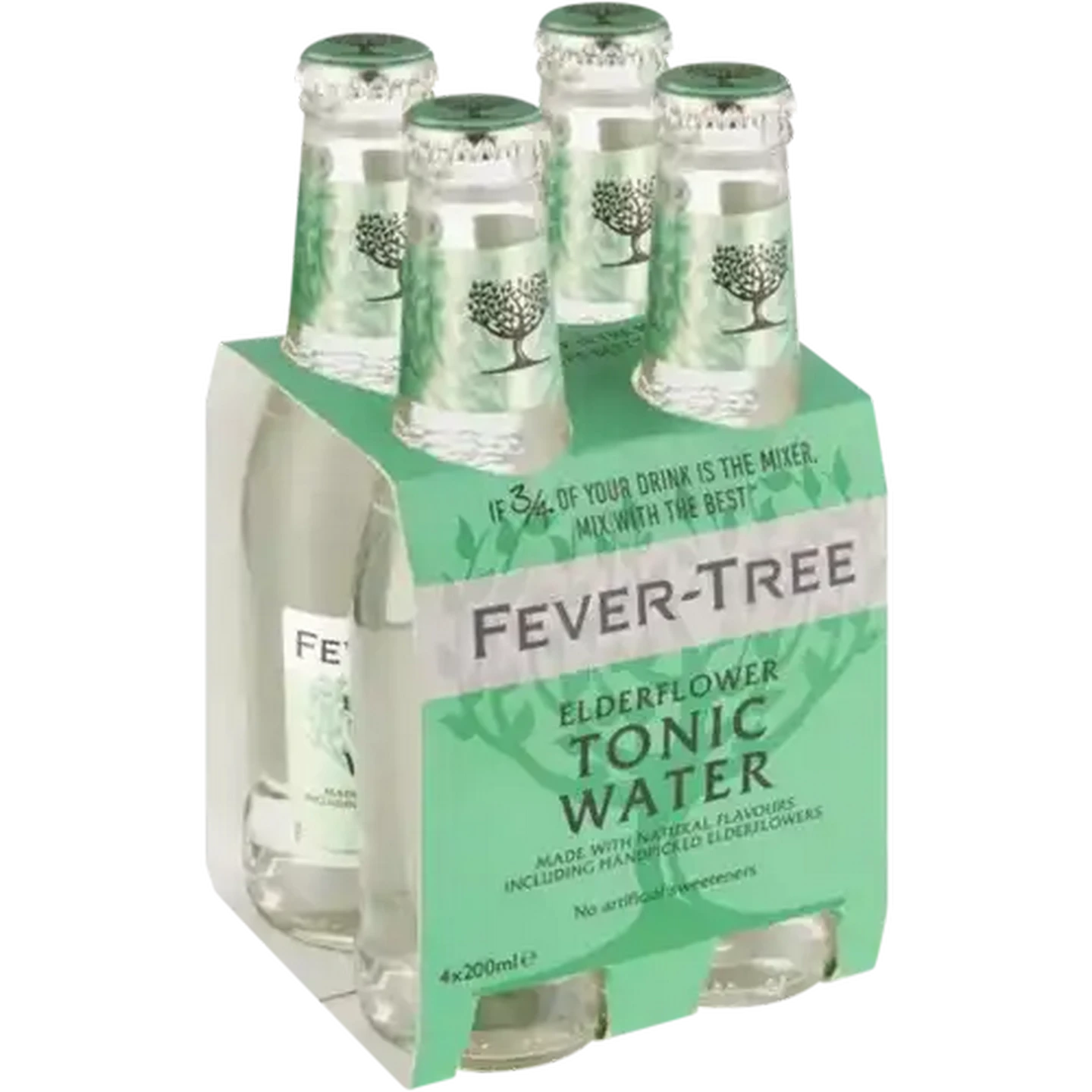 Image of Fever-Tree Elderflower Tonic Water Bottles 4 x 200ml