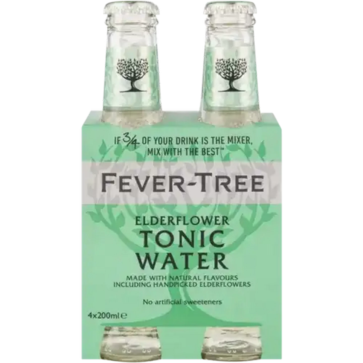 Image of Fever-Tree Elderflower Tonic Water Bottles 4 x 200ml