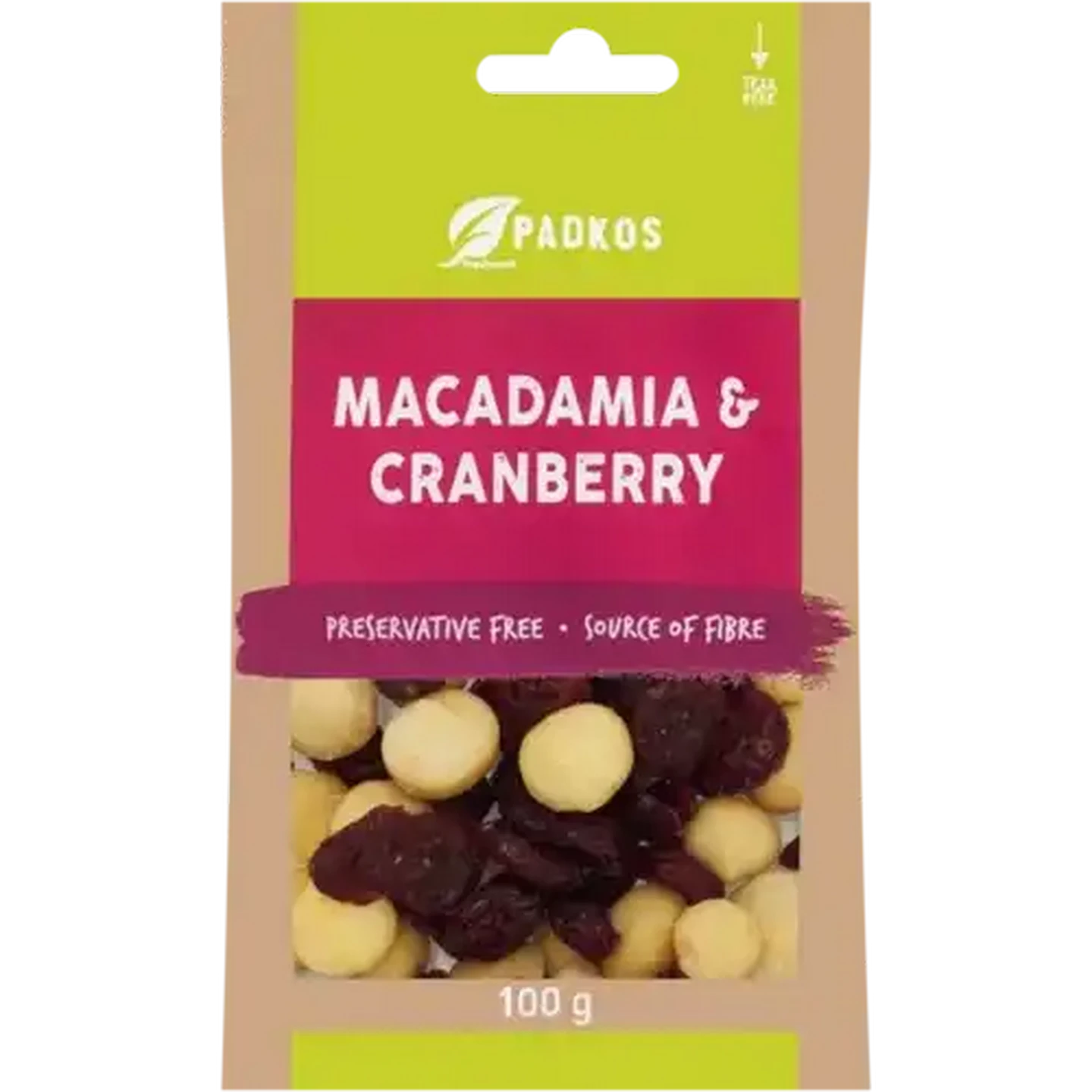 Checkers Sixty60 | Padkos Macadamia & Cranberry 100g