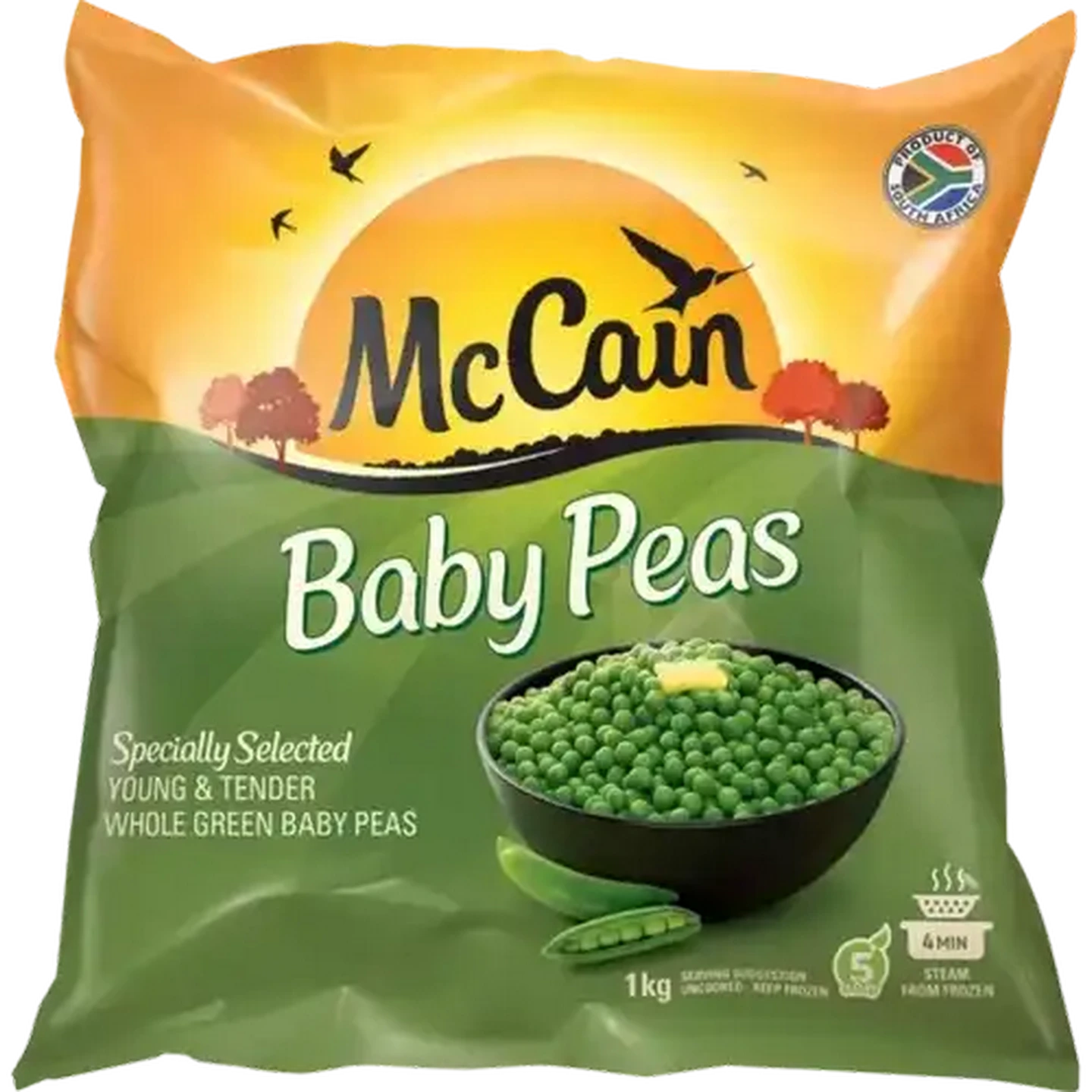 Image of McCain Frozen Plain Baby Peas 1kg