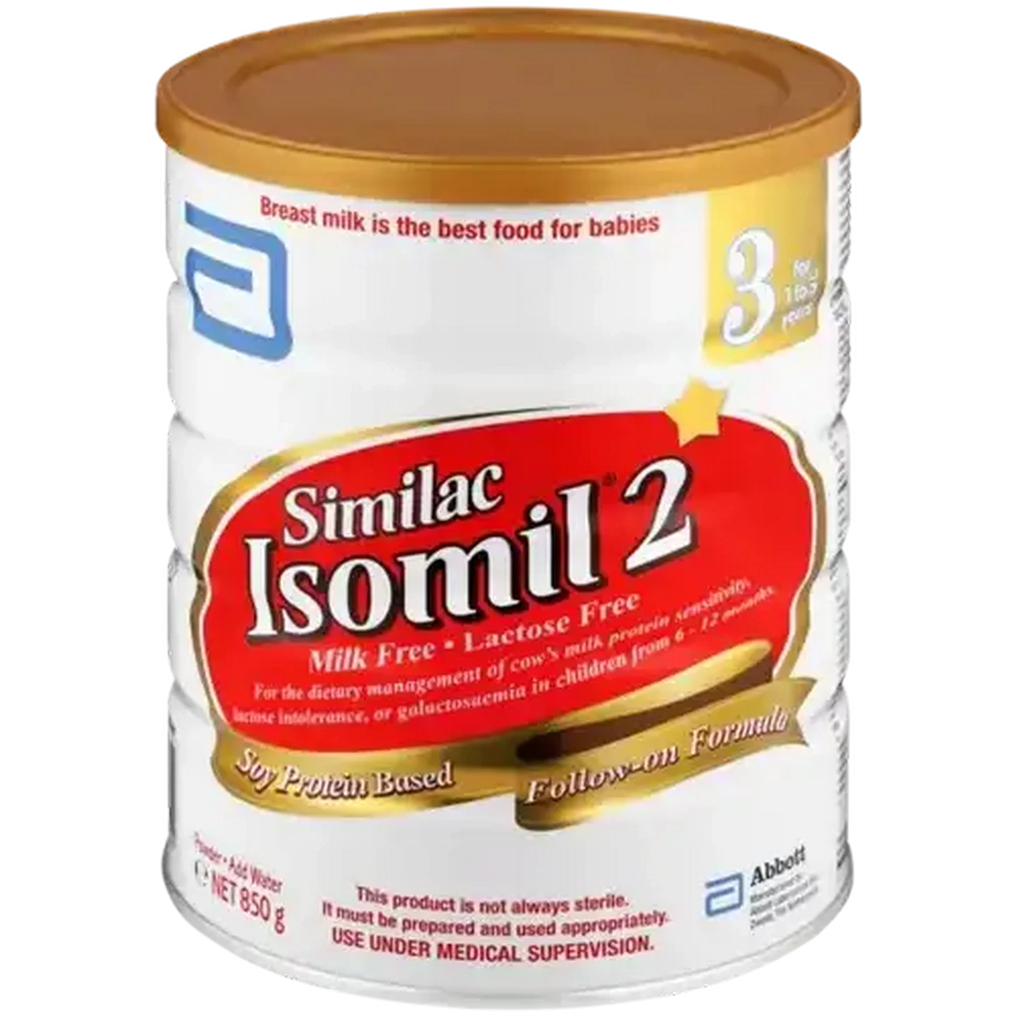 Image of Similac Isomil Stage 3 1-3 Years Soy Protein Based Infant Formula 850g