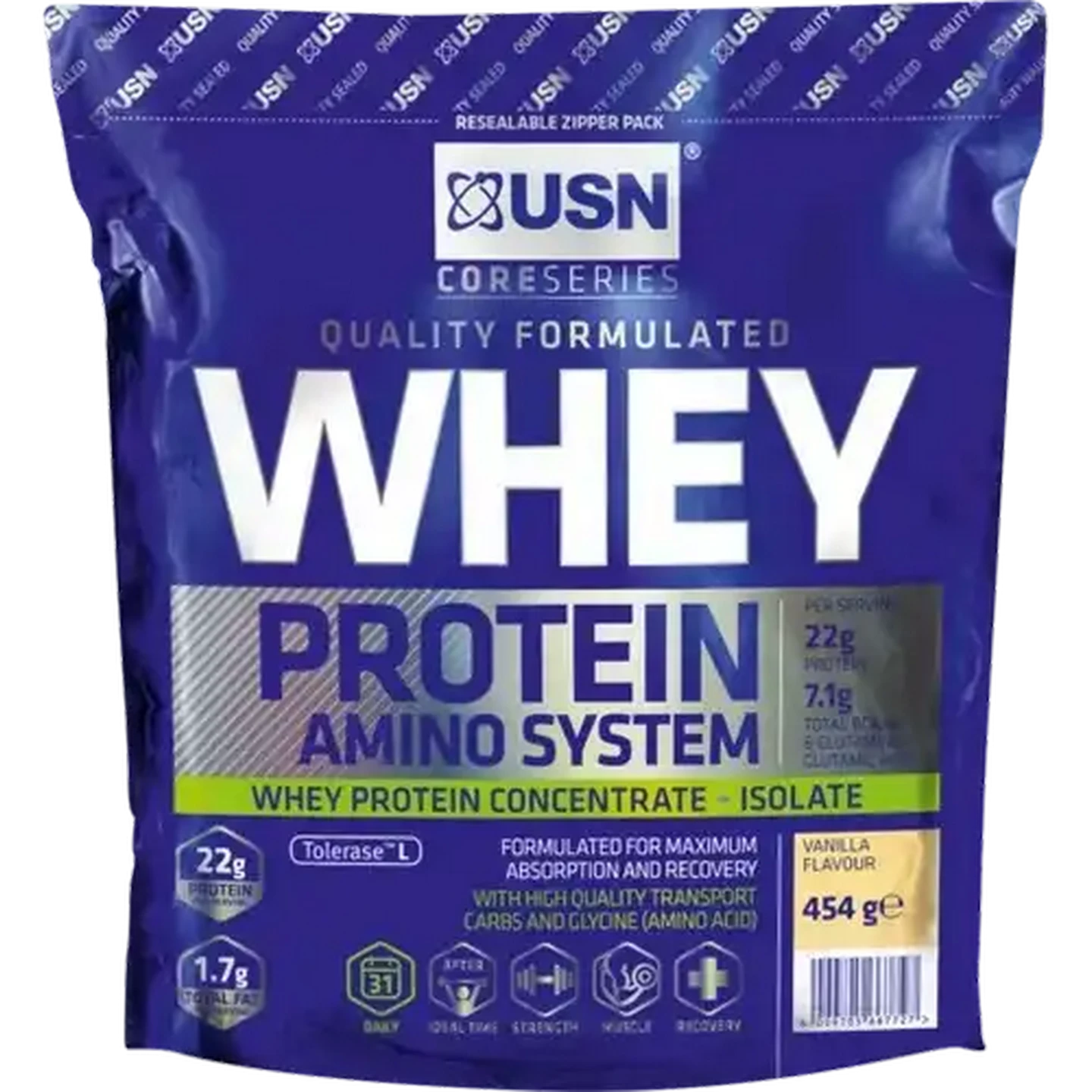 Image of USN Vanilla Amino Concentrate Whey Protein 454g