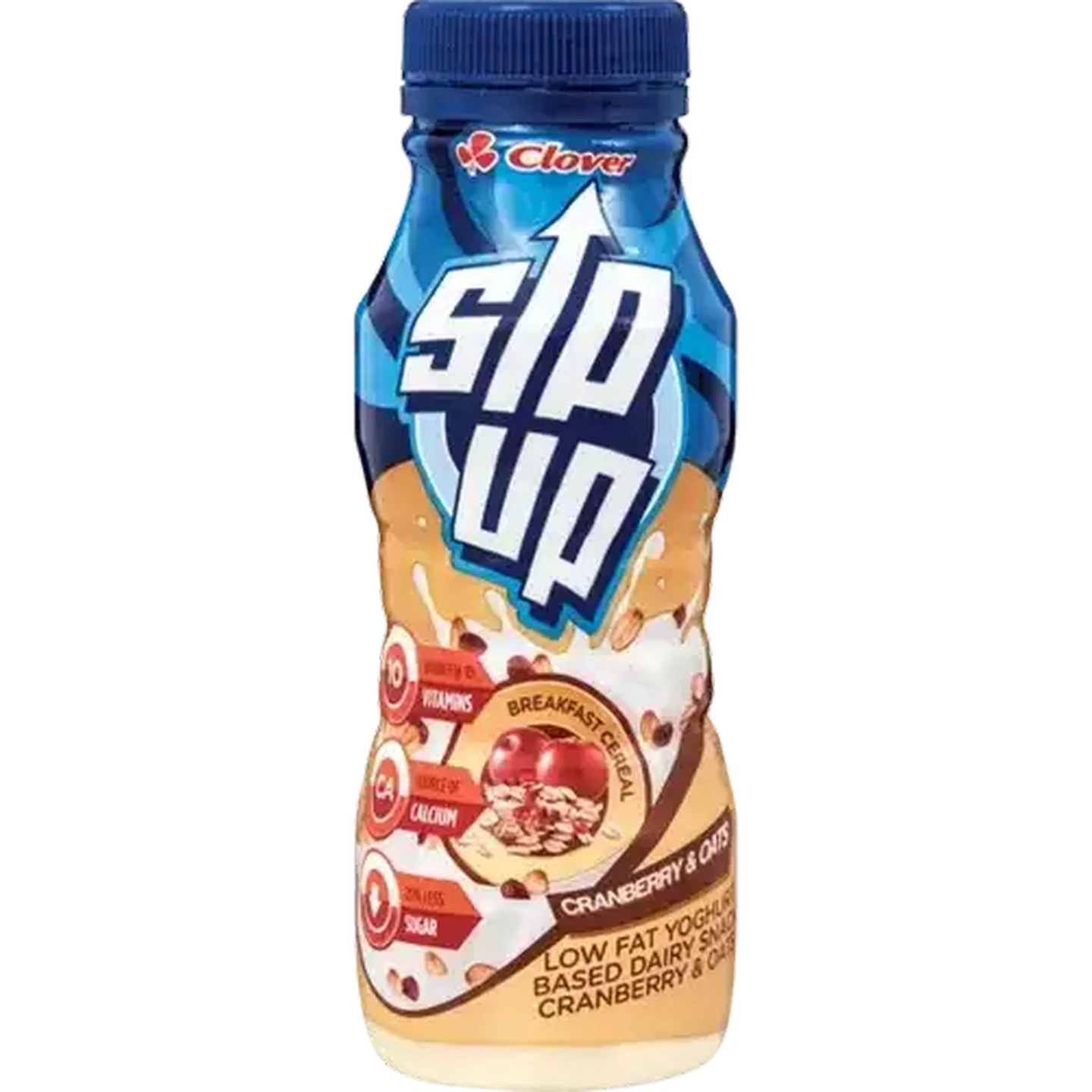 Image of Clover Sip Up Low Fat Cranberry & Oats Yoghurt Based Dairy Snack Drink 250g