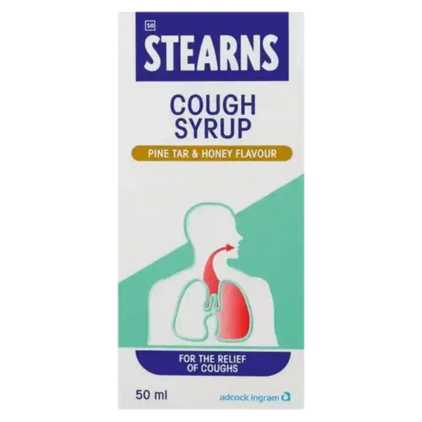 Image of Stearns Pine Tar & Honey Flavoured Cough Syrup 50ml