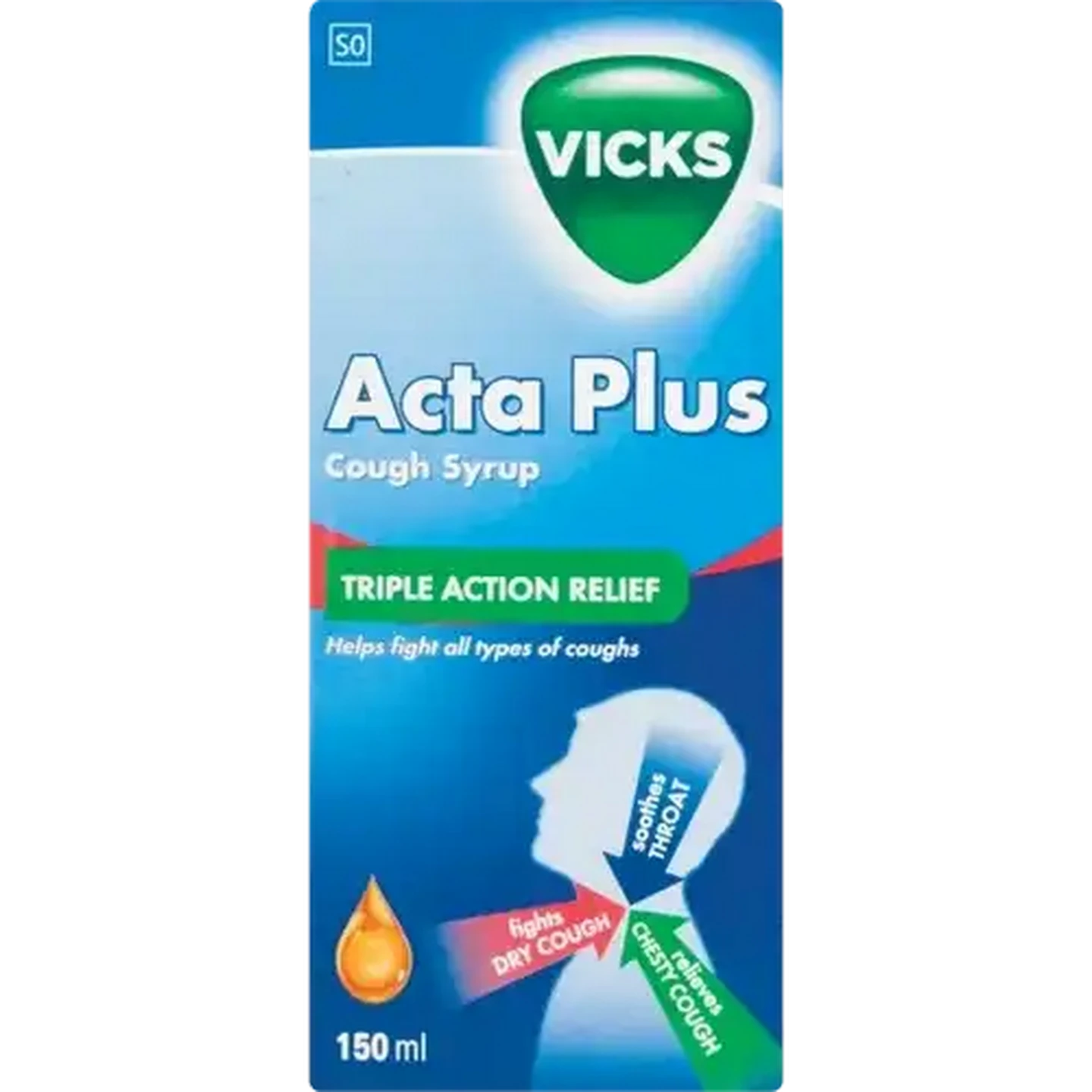 Image of Vicks Acta Plus Cough Syrup 150ml