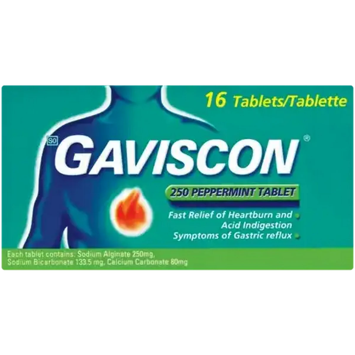 Checkers Sixty60 | Gaviscon Peppermint Anti-Acid Tablets 16 Pack