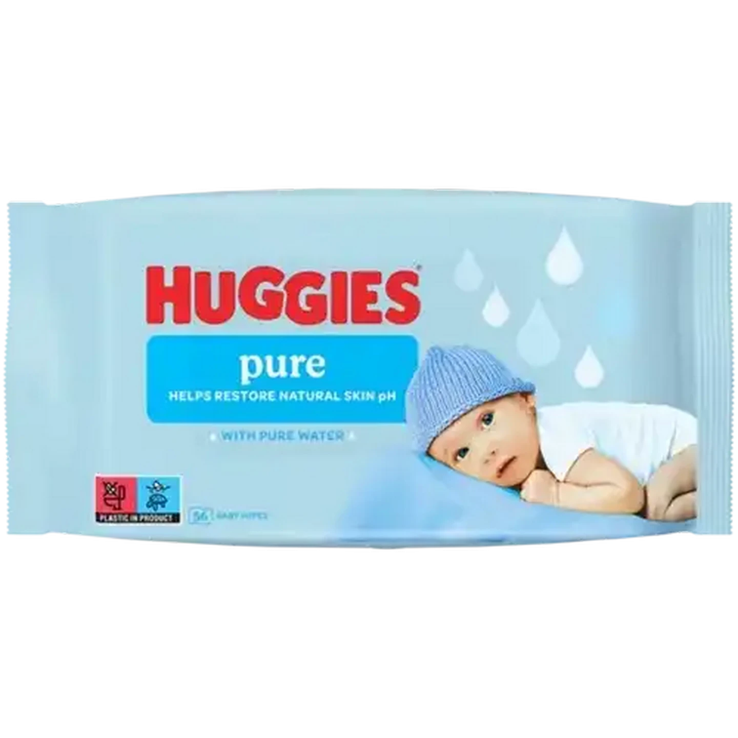 Image of Huggies Pure Baby Wipes 56 Pack