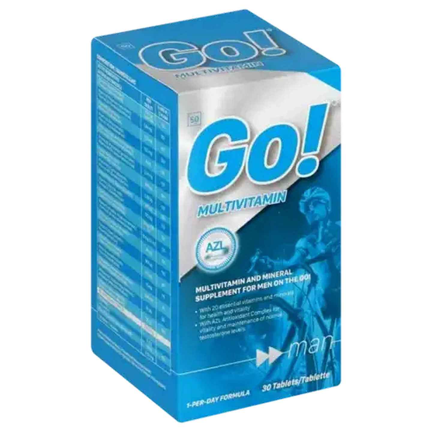 Image of Nativa Go! Mens Multivitamin & Mineral Supplement Tablets 30 Pack
