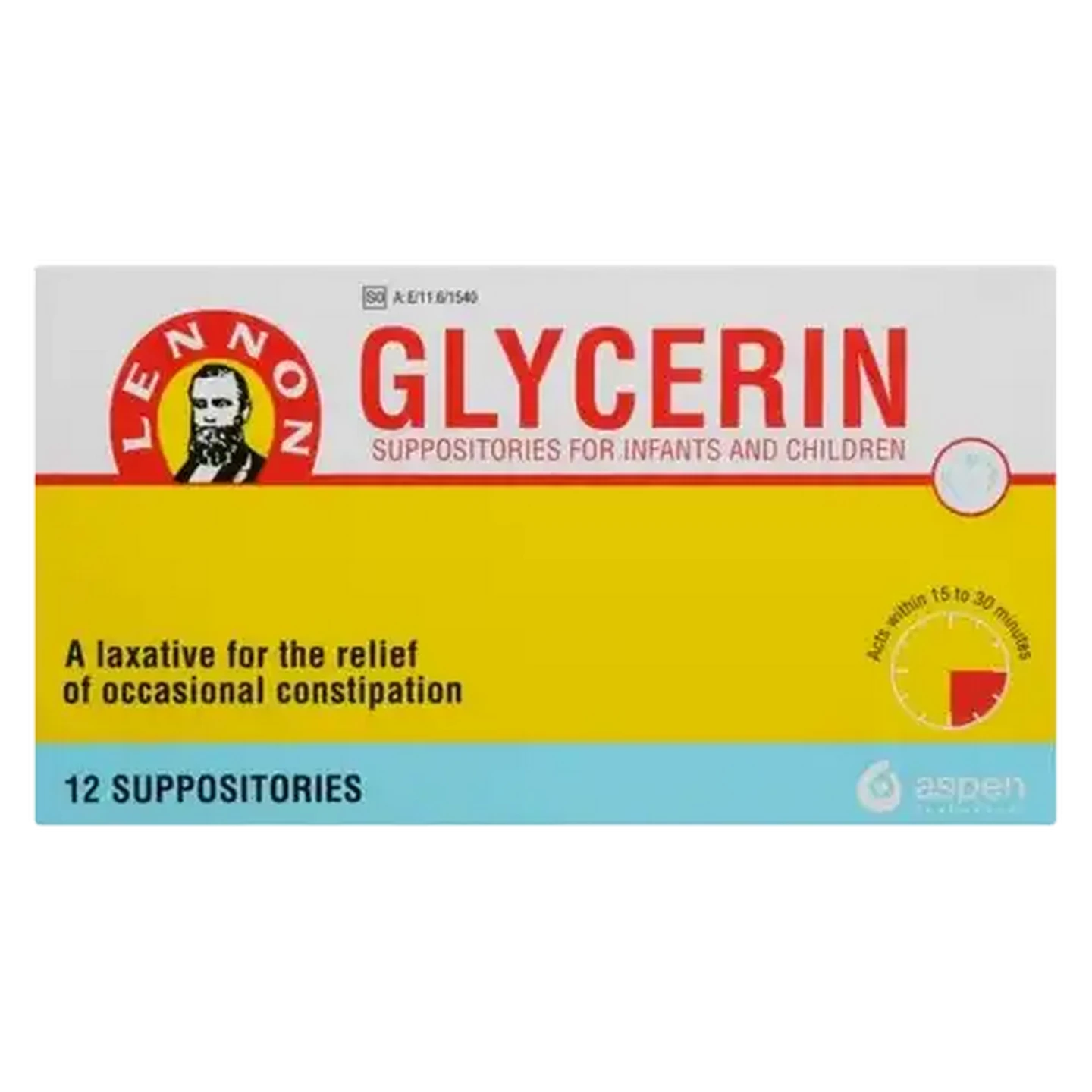 Image of LENNON Glycerin Childrens Laxative 12 Pack