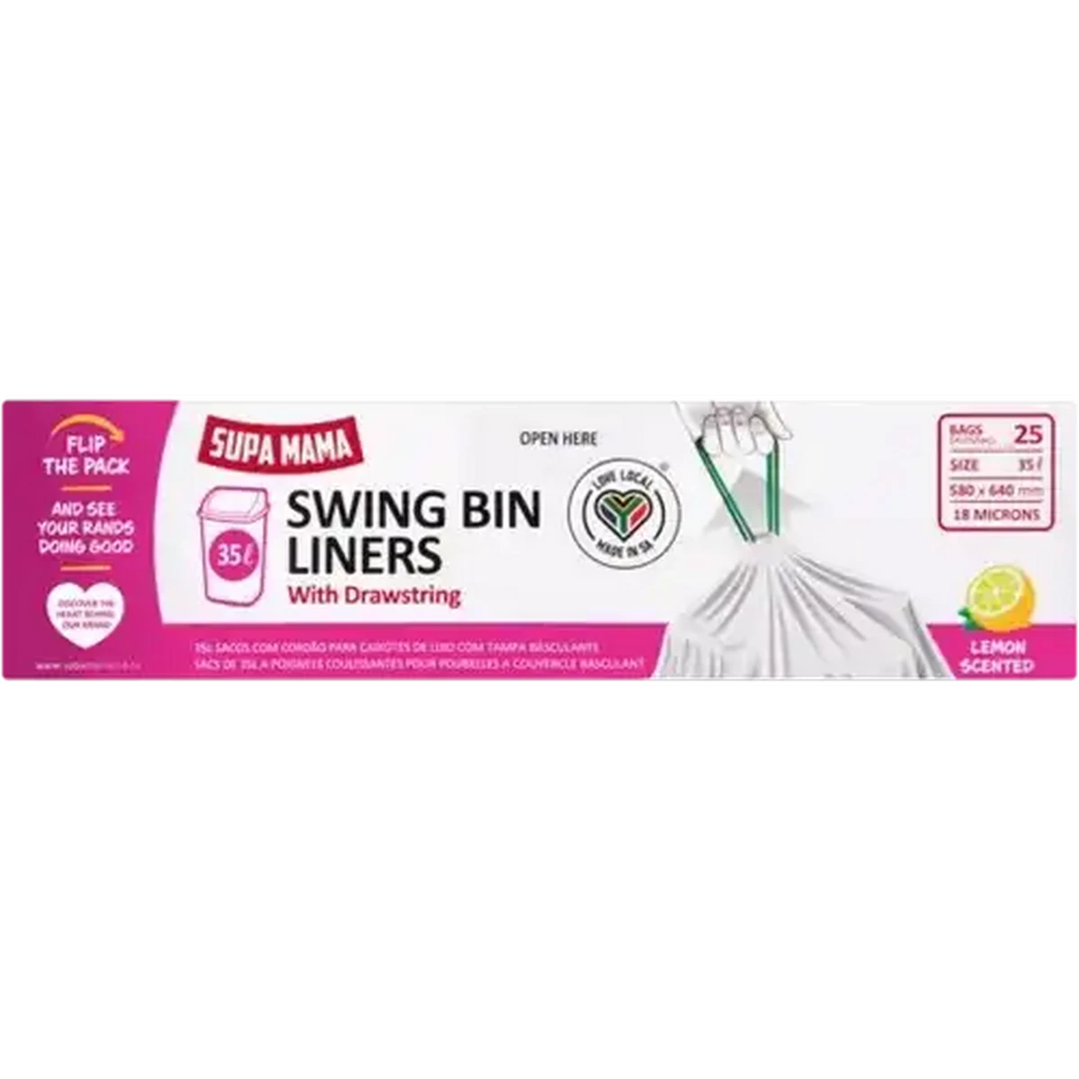 Checkers Sixty60 | Supa Mama Lemon Scented Swing Bin Liners with