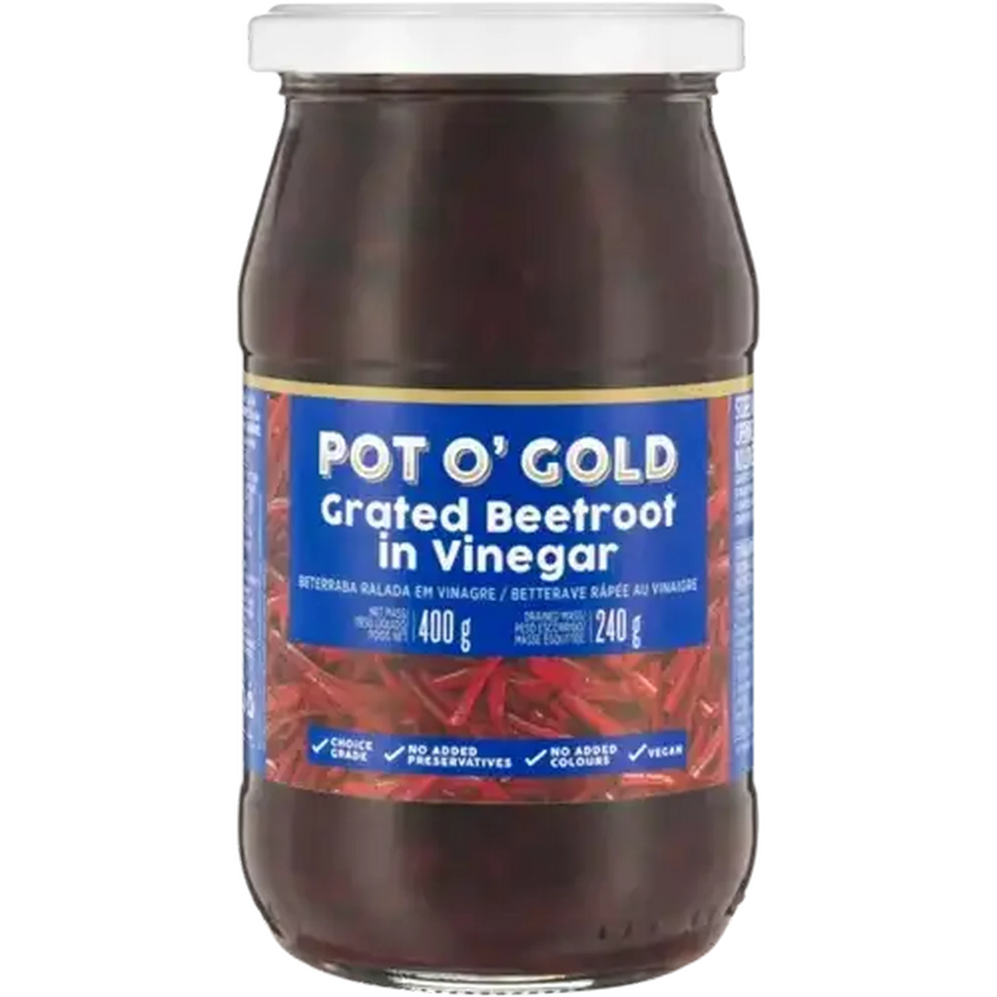 Image of Pot O' Gold Grated Beetroot in Vinegar 400g