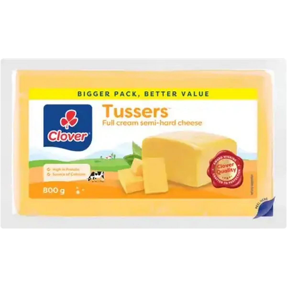 Checkers Sixty60 | Clover Tussers Full Cream Semi-Hard Cheese 800g