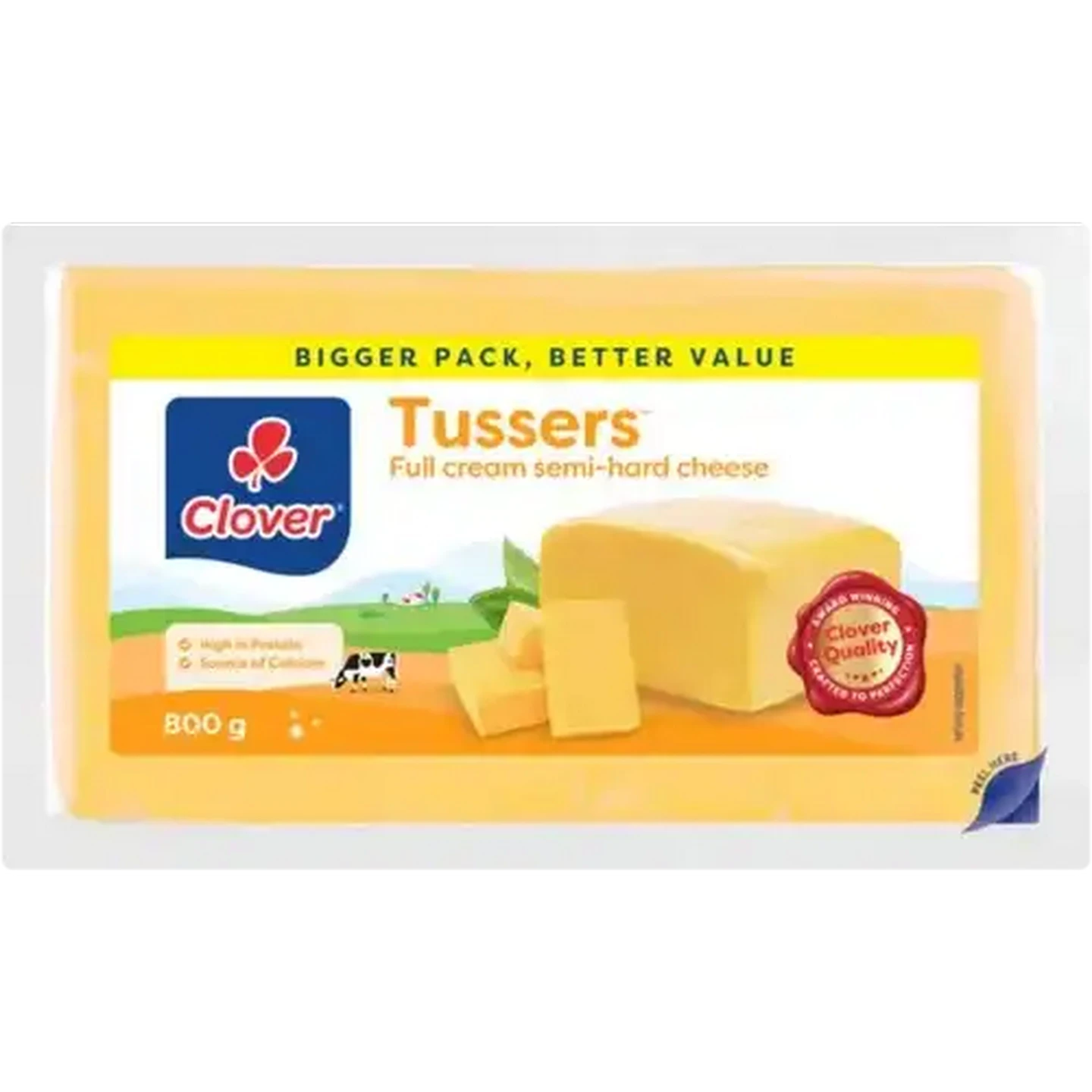 Checkers Sixty60 | Clover Tussers Full Cream Semi-Hard Cheese 800g