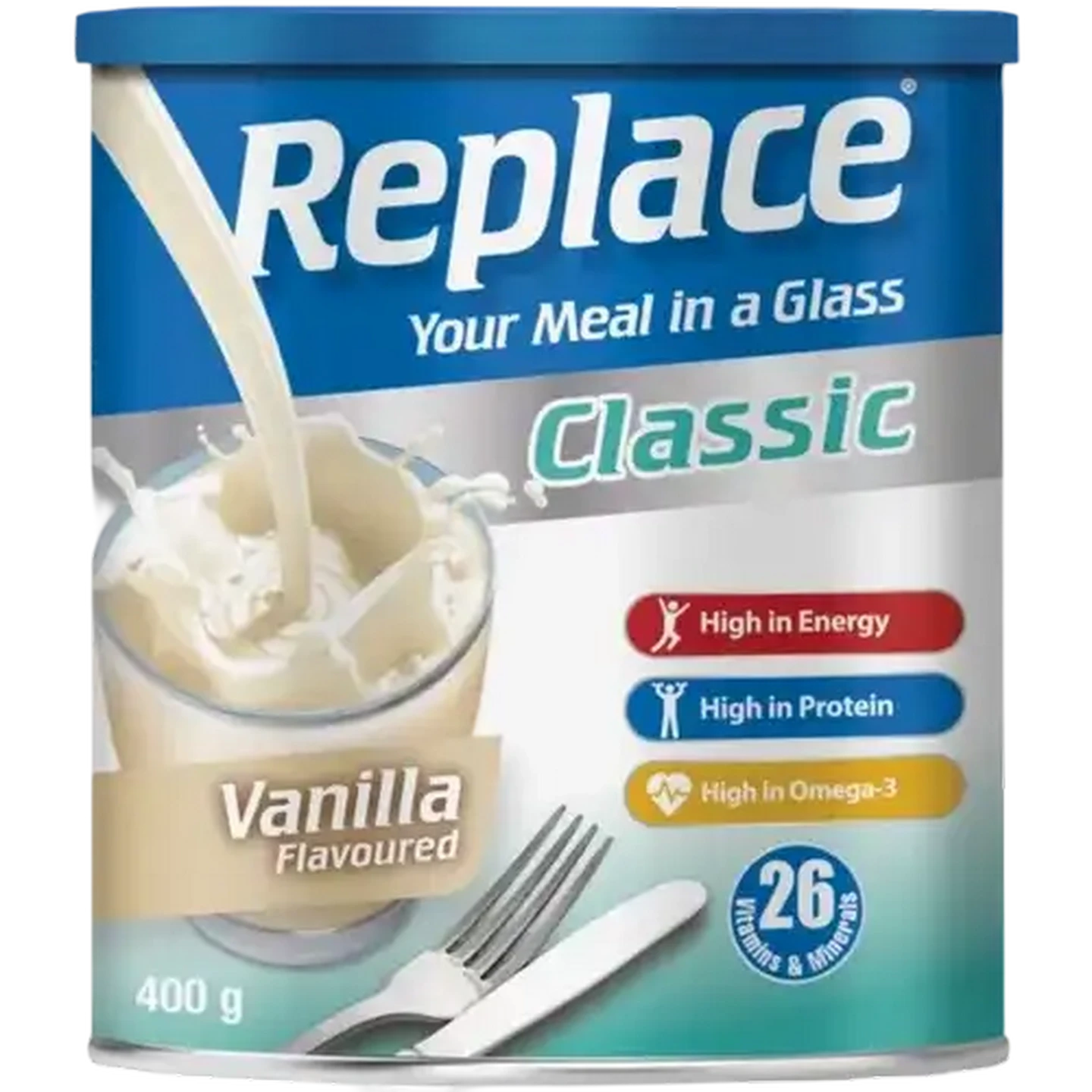 Image of Replace Classic Vanilla Flavour Meal Replacement Drink 400g