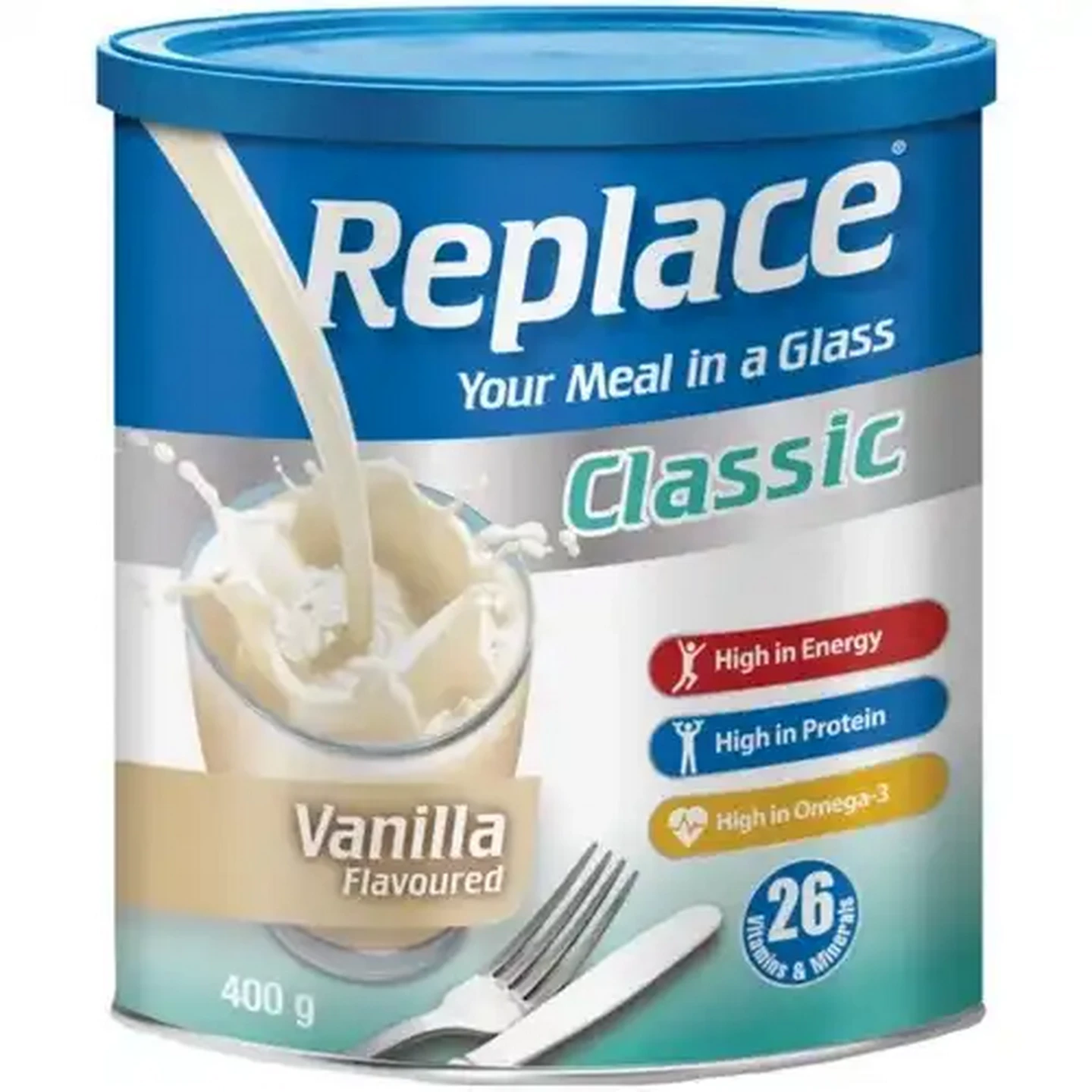 Image of Replace Classic Vanilla Flavour Meal Replacement Drink 400g