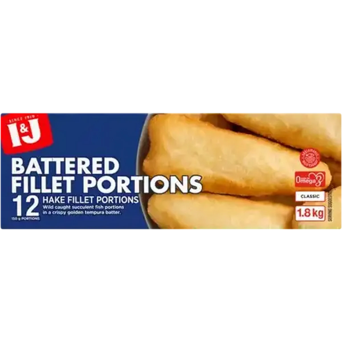 Checkers Sixty60 | I&J Frozen Battered Hake Fillet Portions 1.8kg