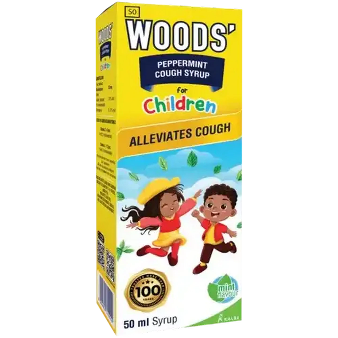 Image of WOODS' Peppermint Cough Syrup for Children 50ml
