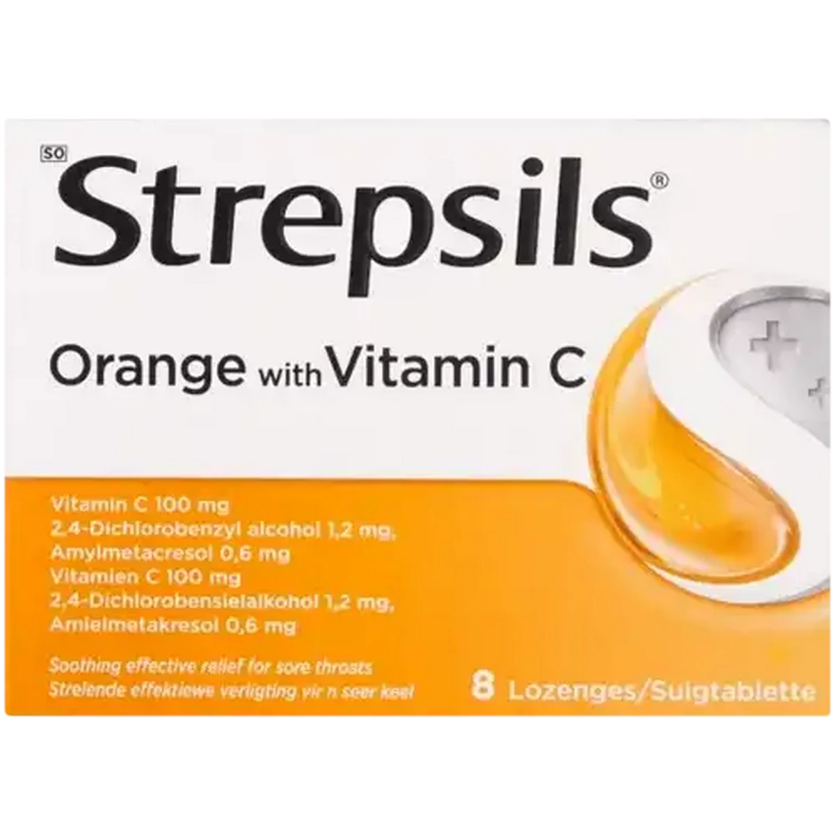 Checkers Sixty60 | Strepsils Orange with Vitamin C Lozenges 8 Pack