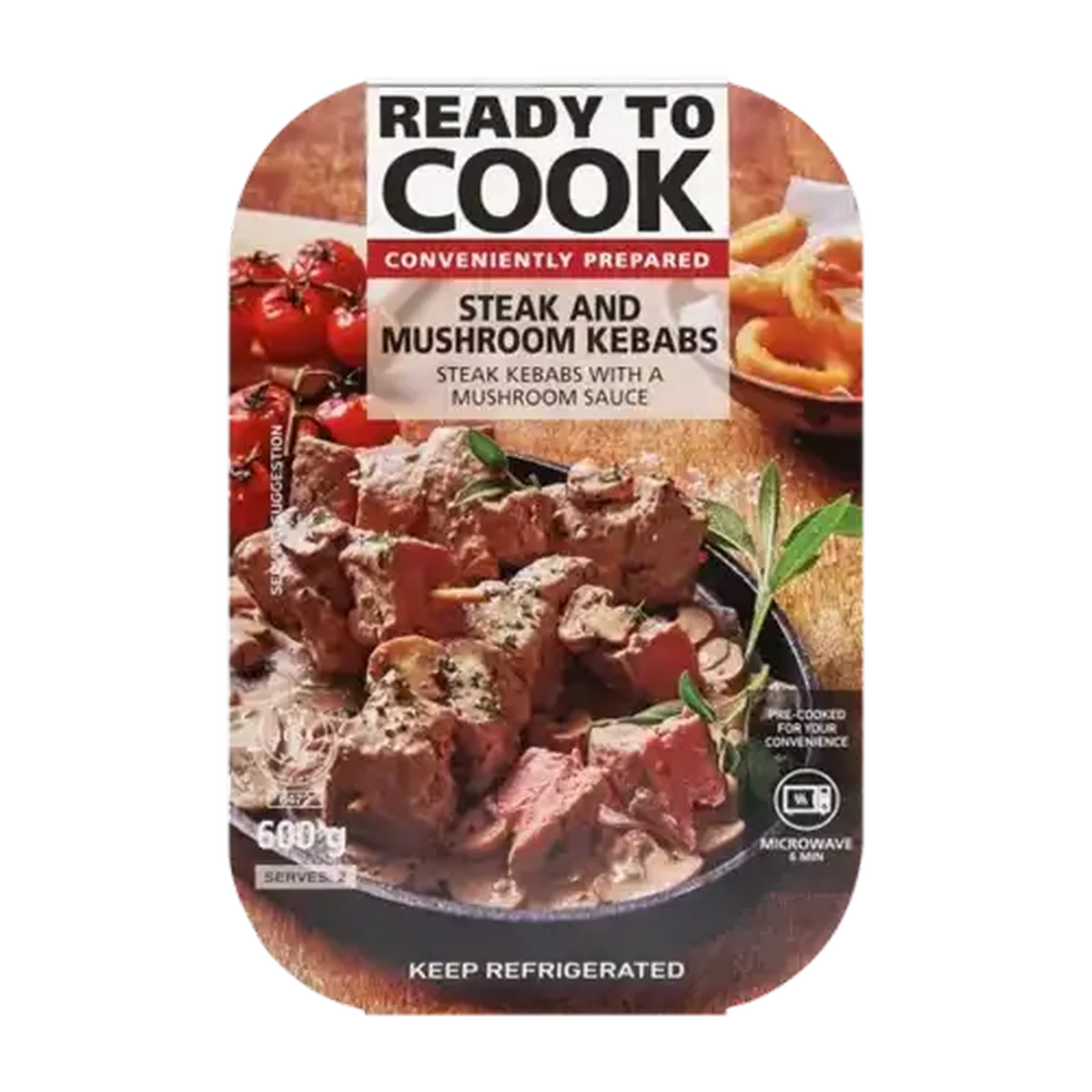 Checkers Sixty60 | Ready To Cook Steak & Mushroom Kebabs 600g