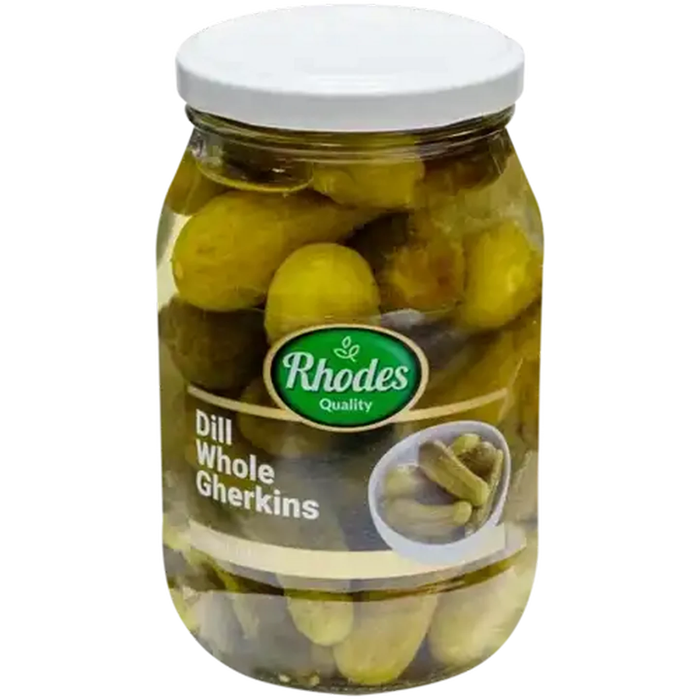 Image of Rhodes Quality Dill Whole Gerkins 385g