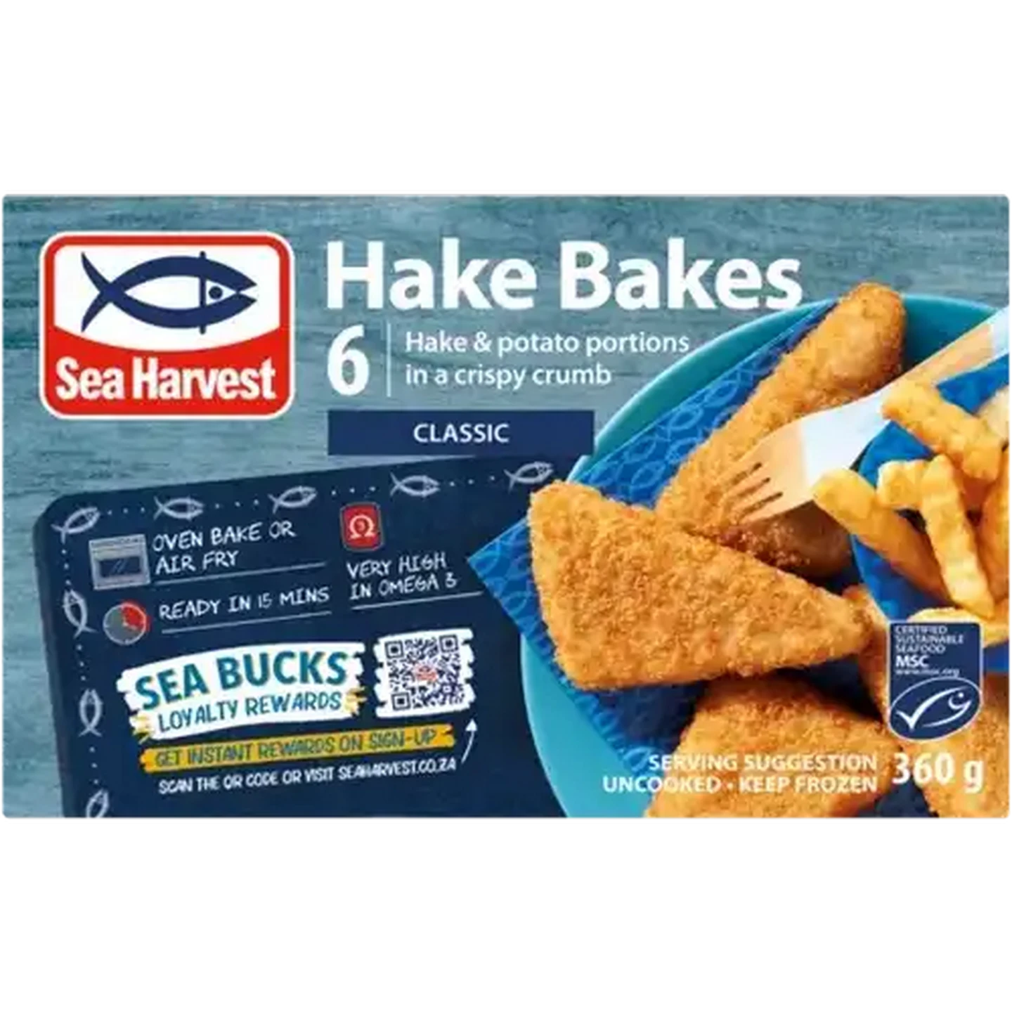 Checkers Sixty60 | Sea Harvest Classic Frozen Hake Bakes 360g