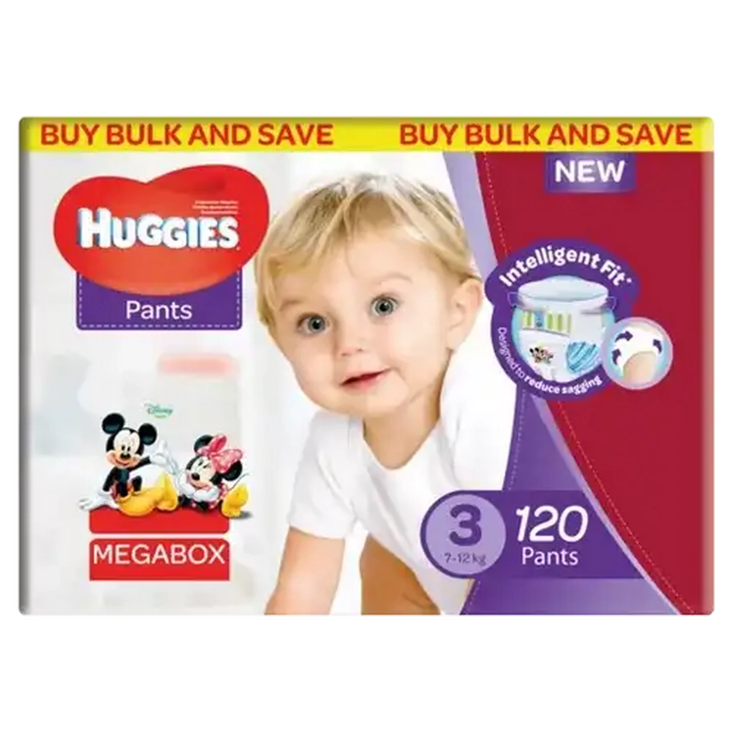Image of Huggies Megabox Size 3 Nappy Pants 120 Pack