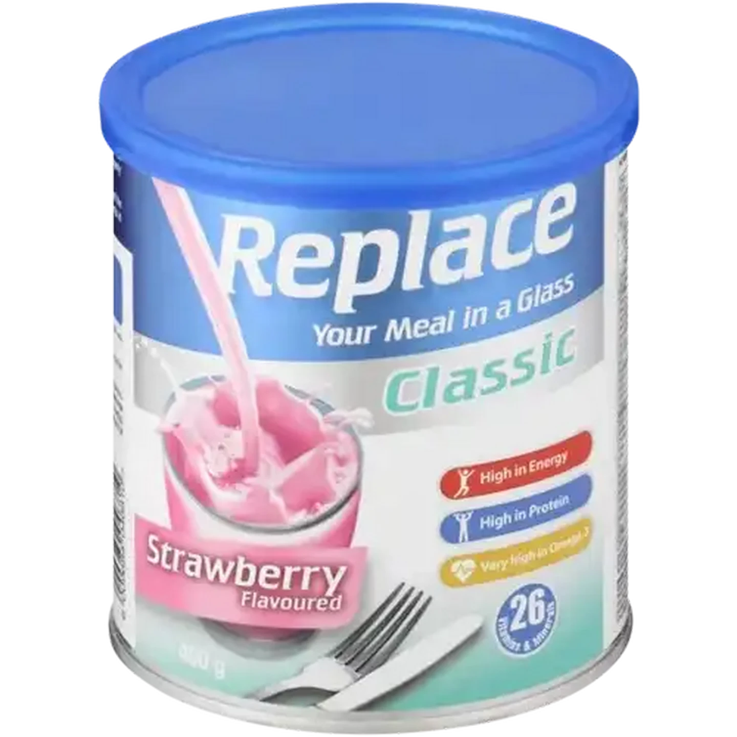 Image of Replace Classic Strawberry Flavoured Meal Replacement Drink 400g