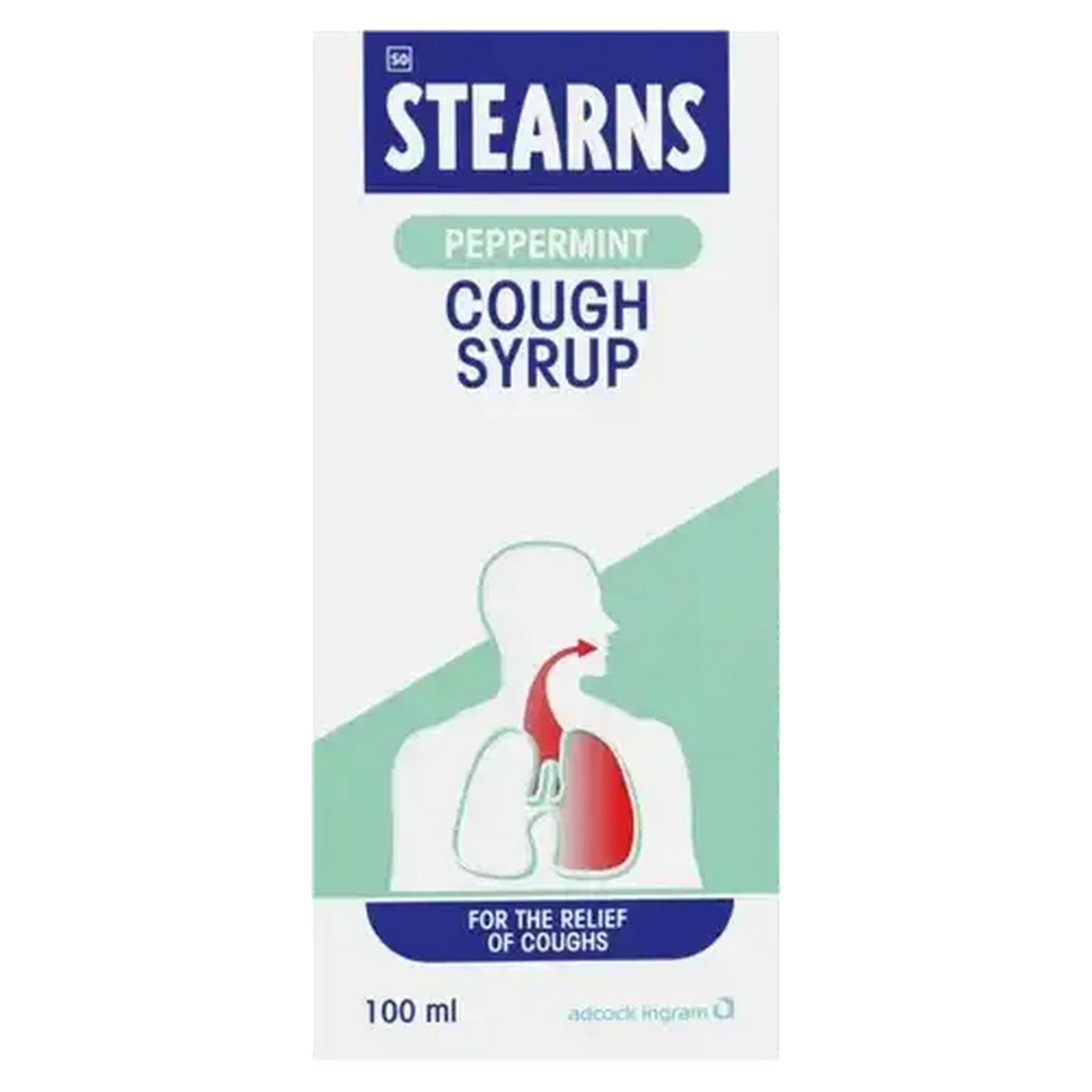 Image of Stearns Peppermint Flavoured Cough Syrup 100ml