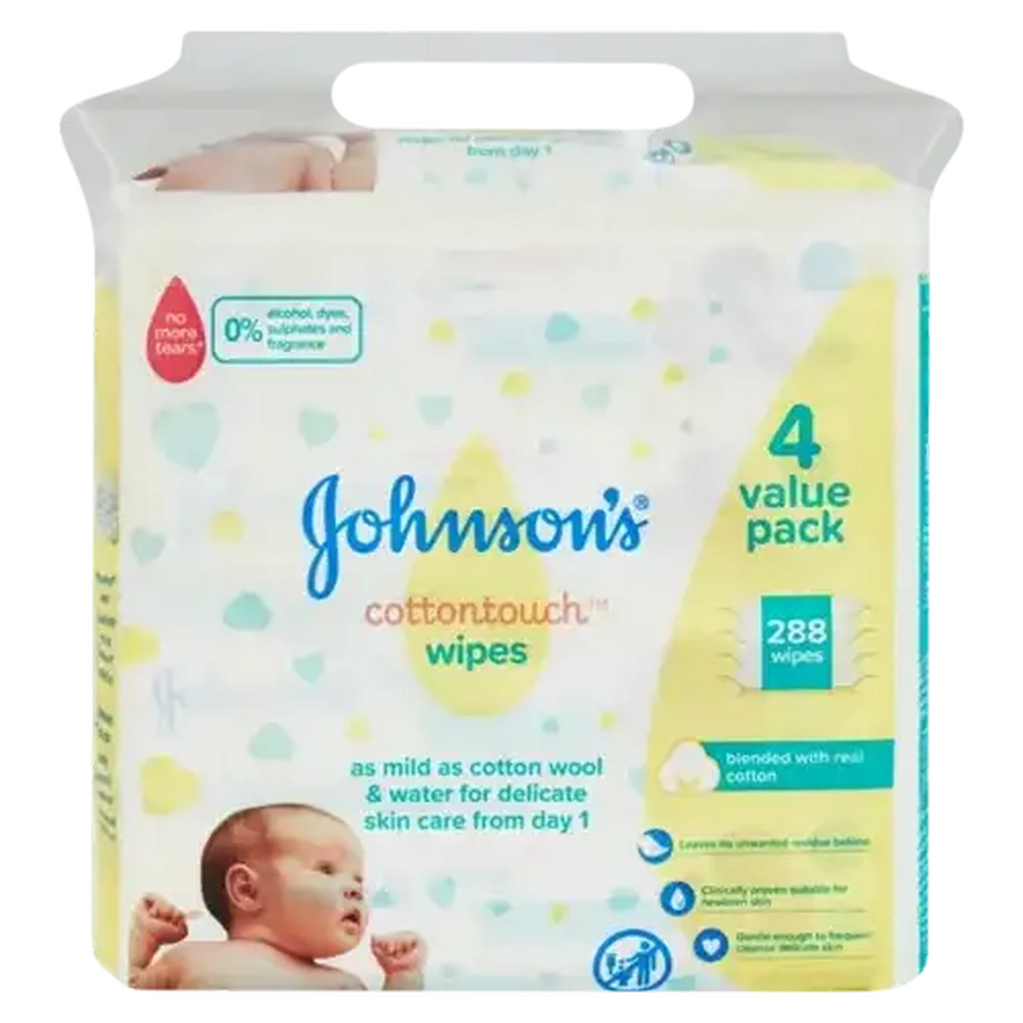 Image of JOHNSON’S Baby Cotton Touch Wipes 288 Pack