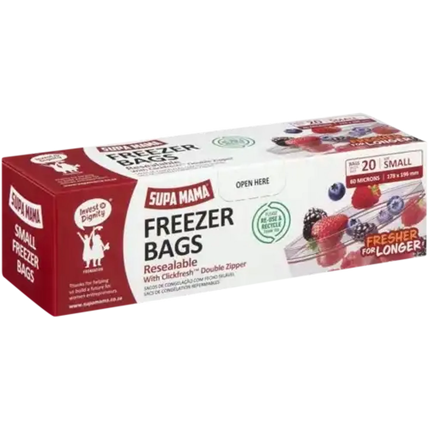 Checkers Sixty60 | Supa Mama Resealable Freezer Bags 20 Pack