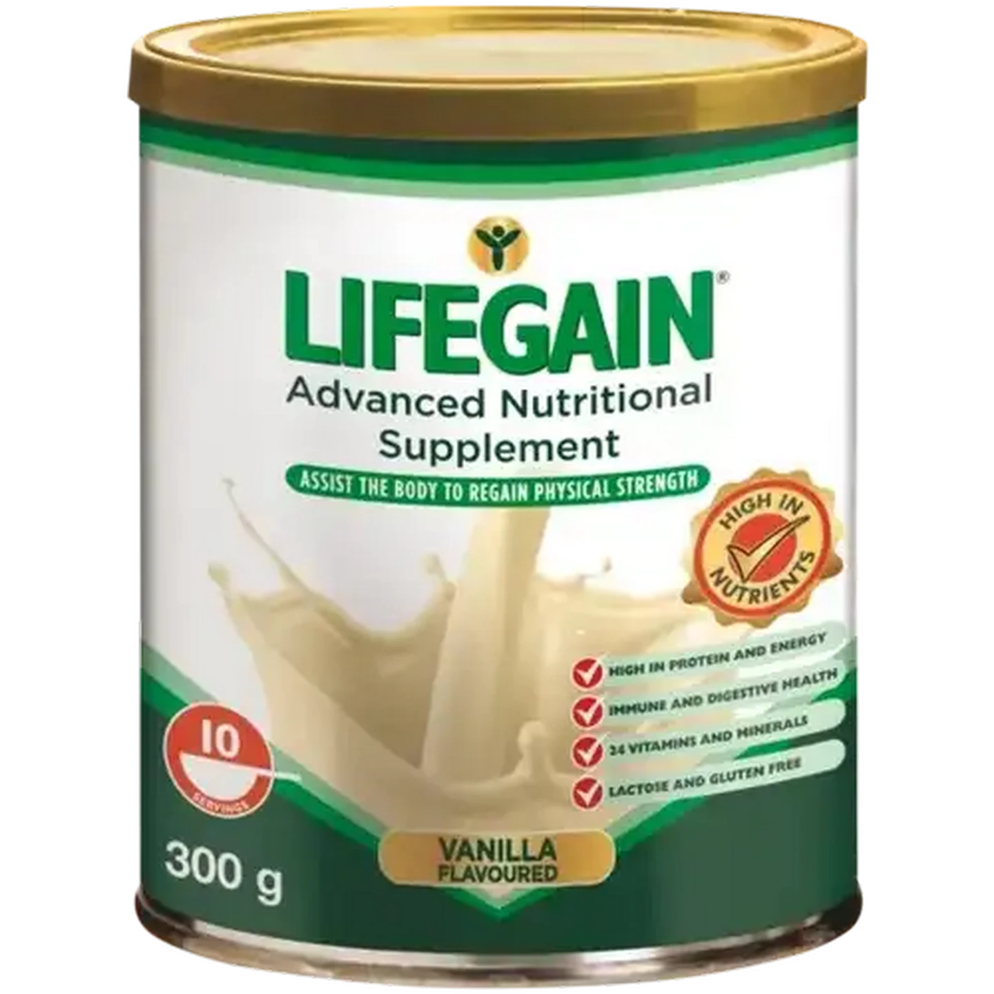 Image of Lifegain Vanilla Flavoured Advanced Nutritional Supplement 300g