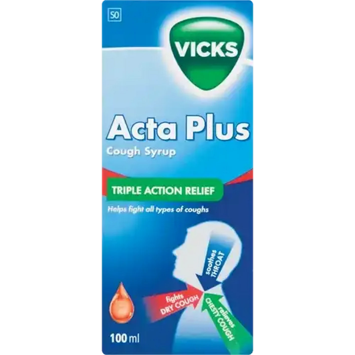 Image of Vicks Acta Plus Cough Syrup 100ml
