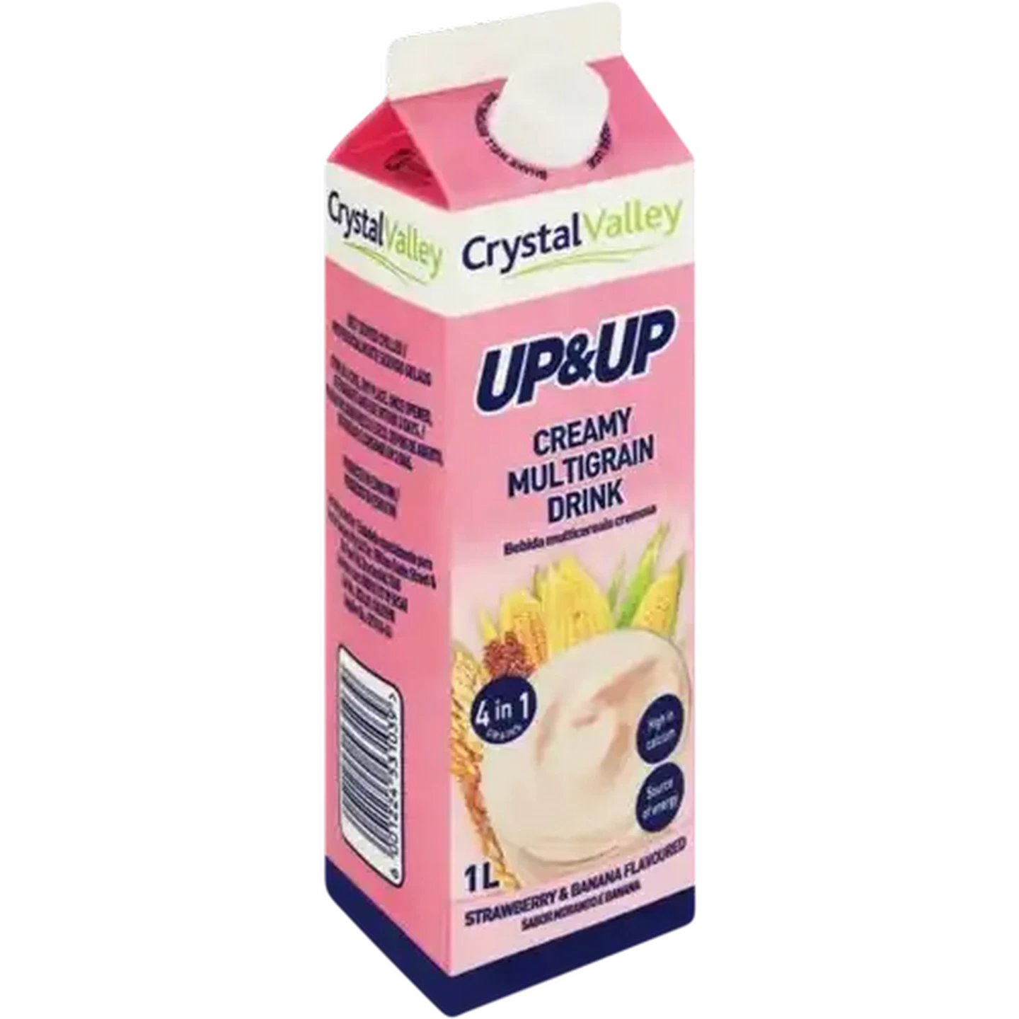 Image of Crystal Valley Up & Up Strawberry & Banana Flavoured Creamy Multigrain Drink 950ml