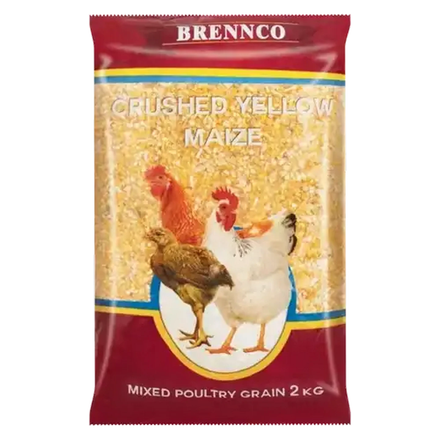 Image of Brennco Crushed Yellow Maize Mixed Poultry Grain Food 2kg