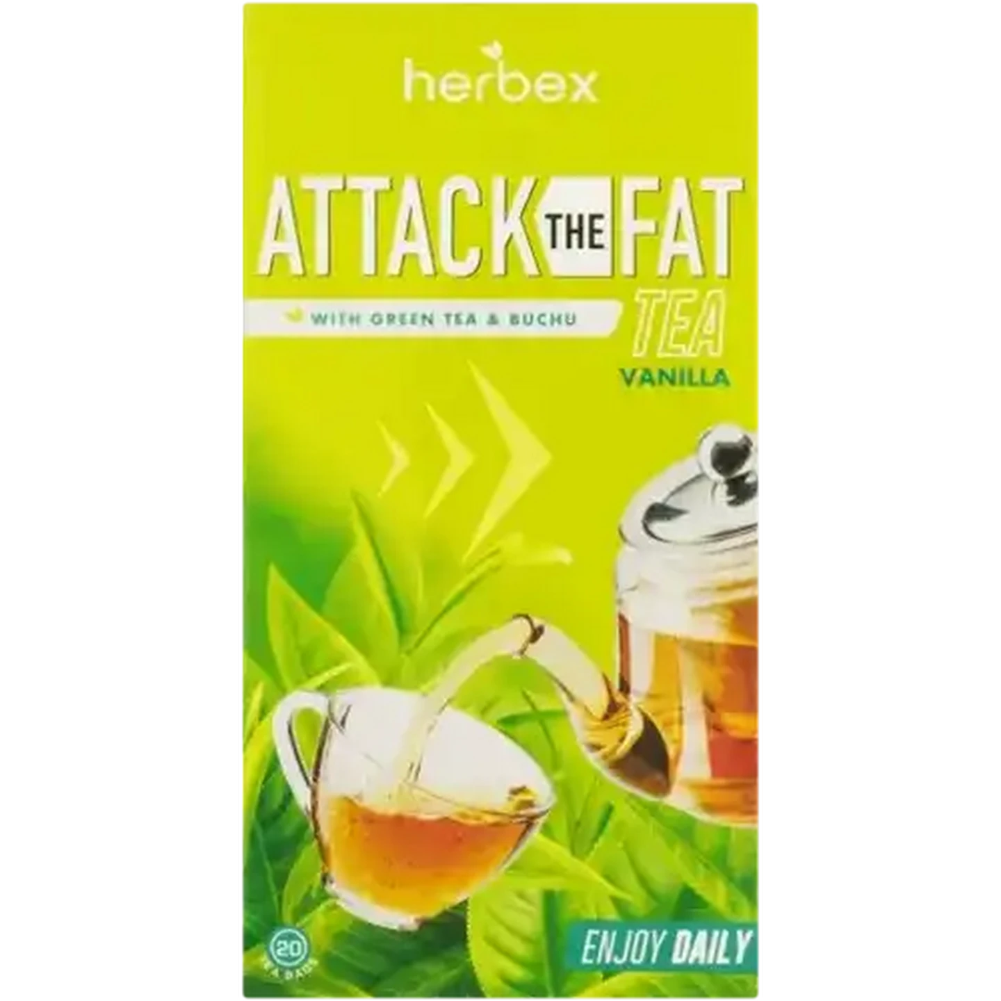 Image of Herbex Attack the Fat Vanilla Tea Bags 20 Pack