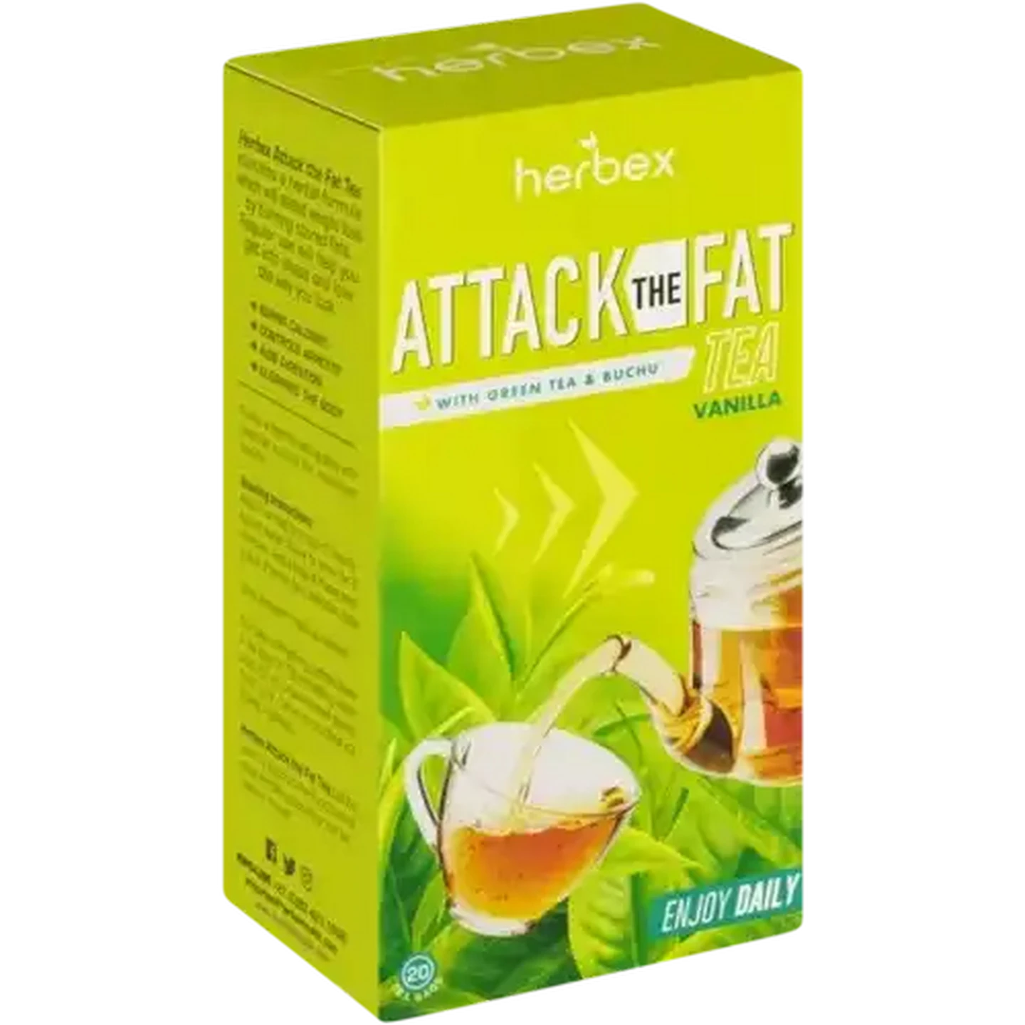 Image of Herbex Attack the Fat Vanilla Tea Bags 20 Pack