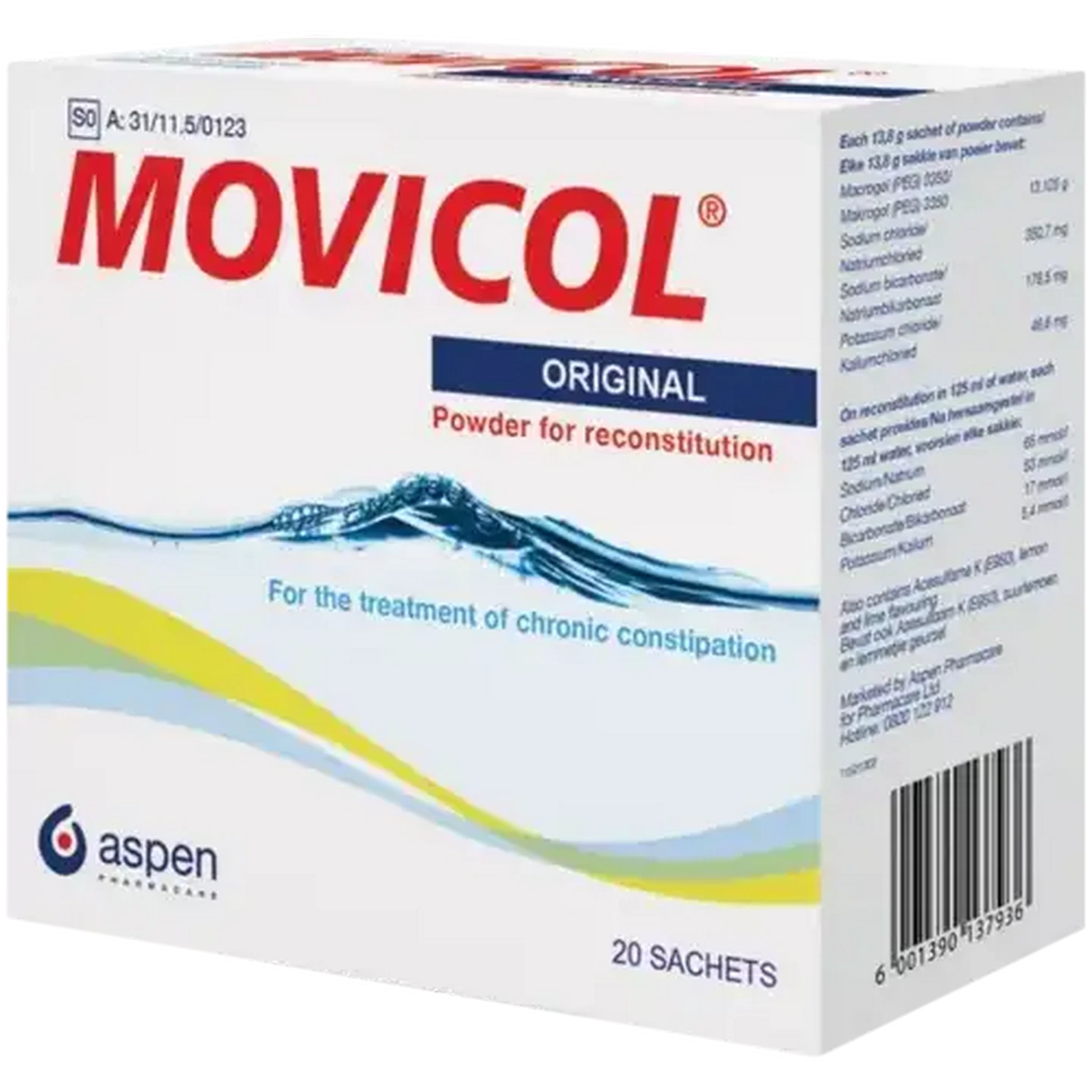 Image of Movicol Original Laxative Sachets 20 Pack