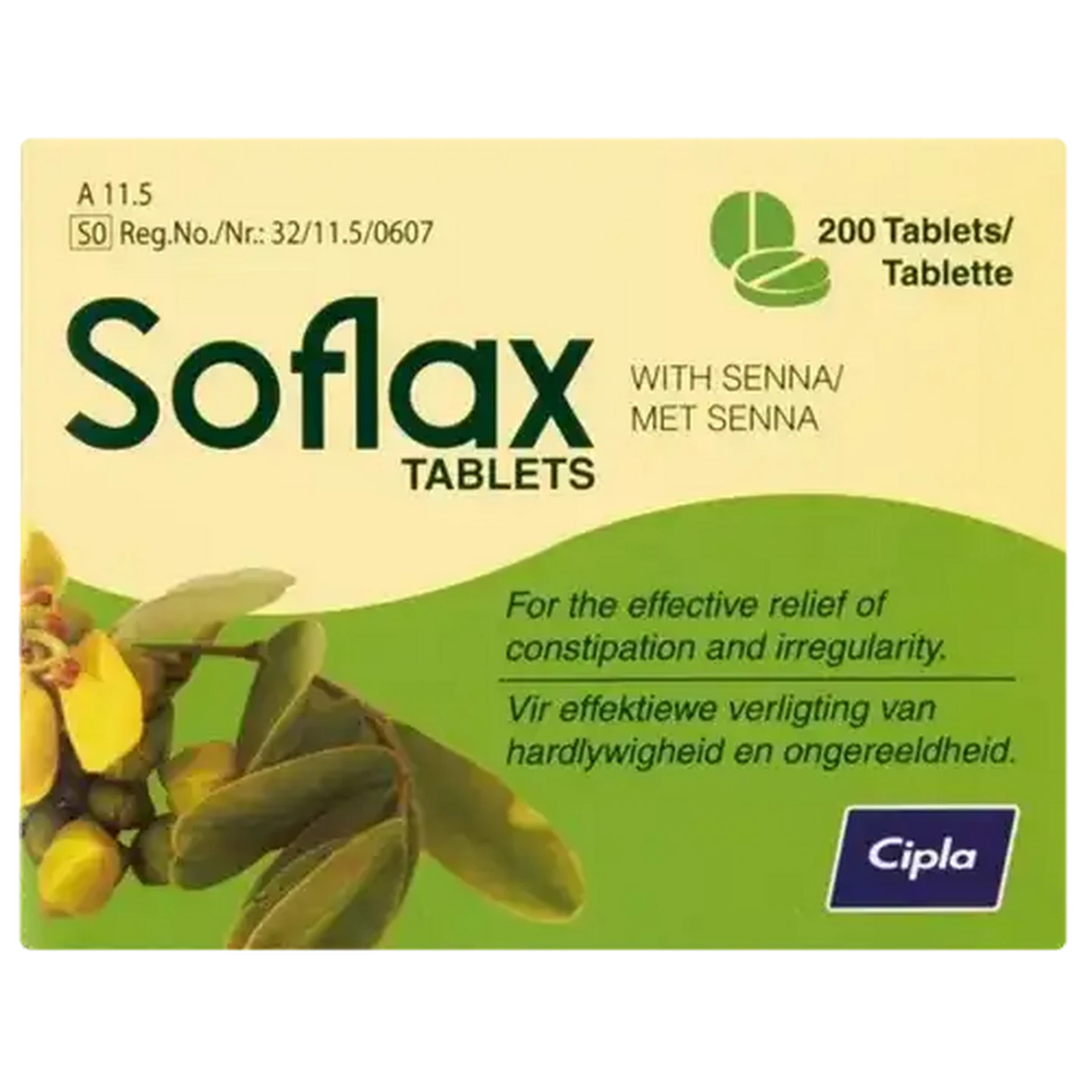 Image of Cipla Soflax Laxative Tablets 200 Pack