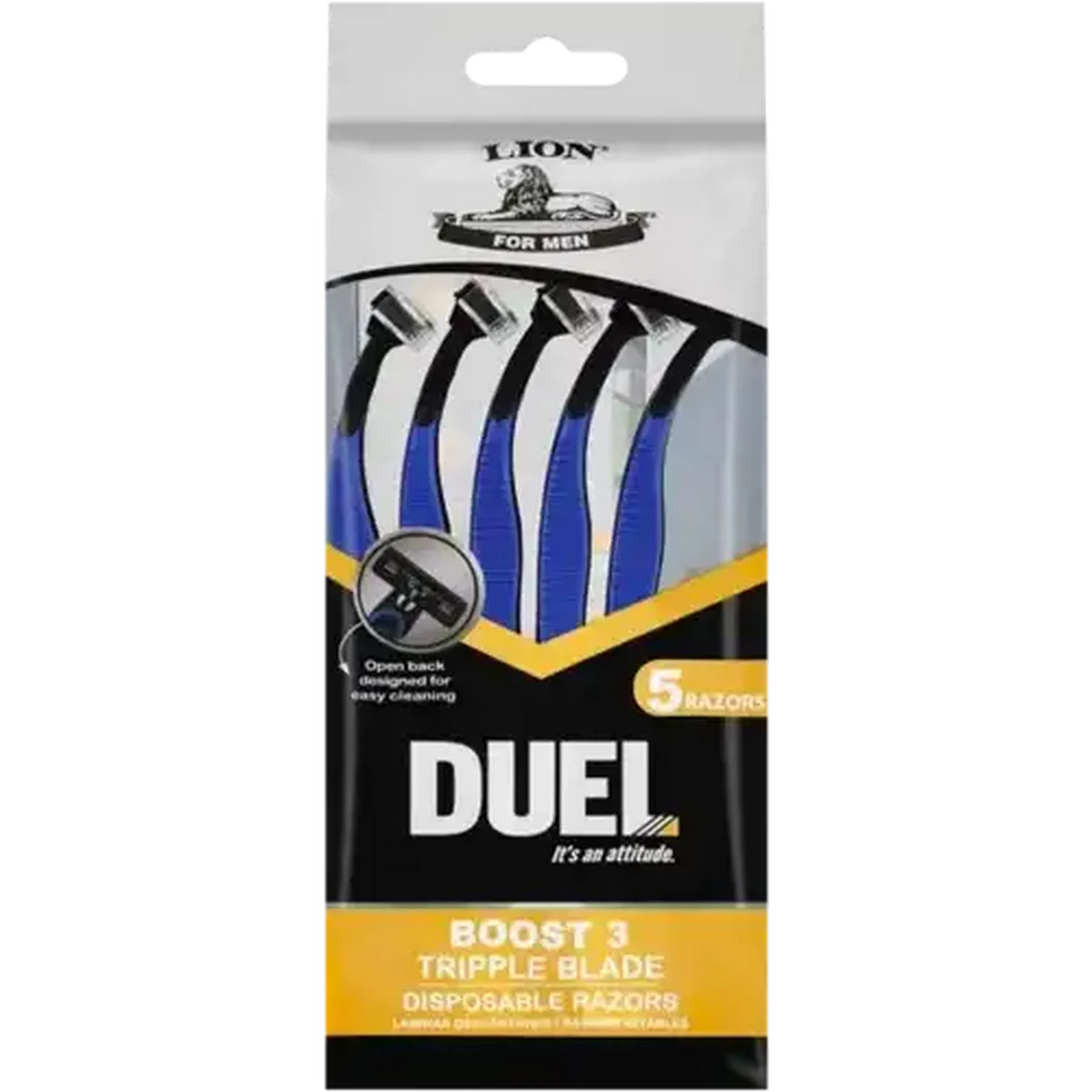Checkers Sixty60 | Lion for Men Duel Boost 3 Triple Blade Disposable ...
