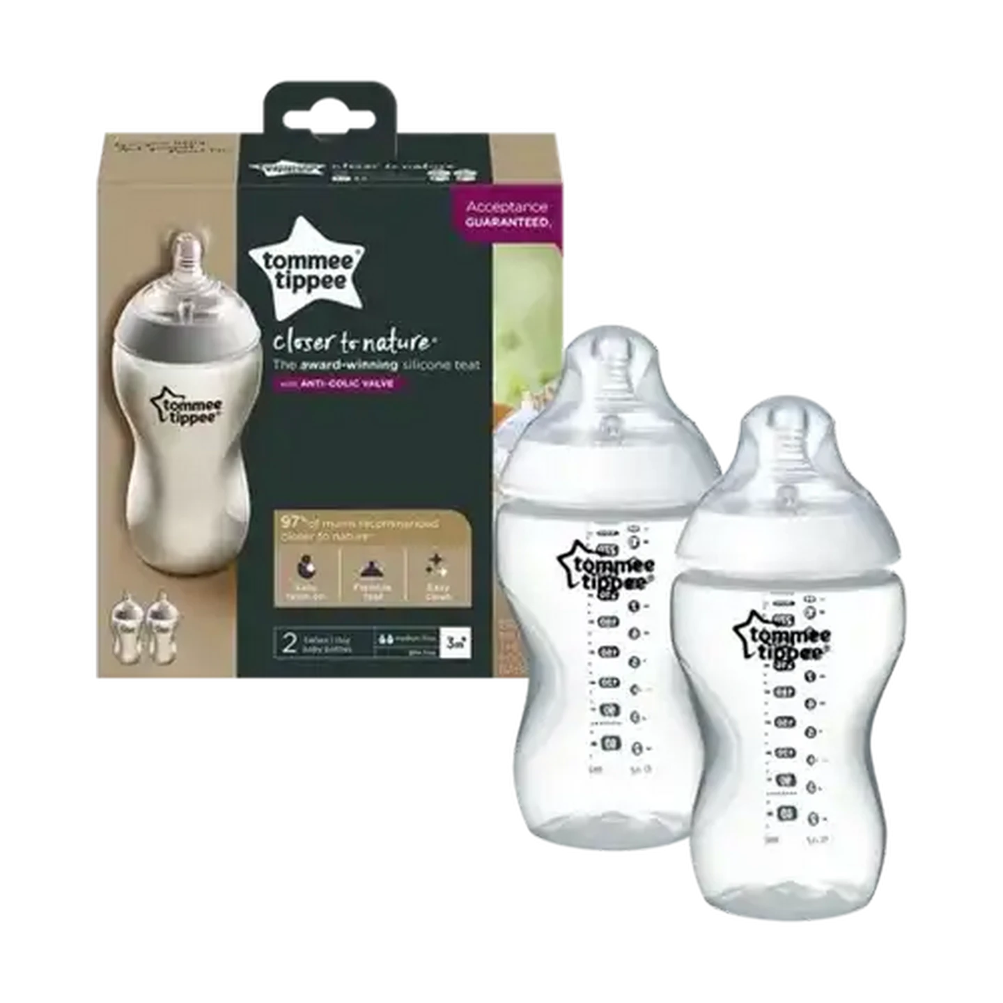 Image of Tommee Tippee Natural Start Self Sterilising 340ml 2-Pack