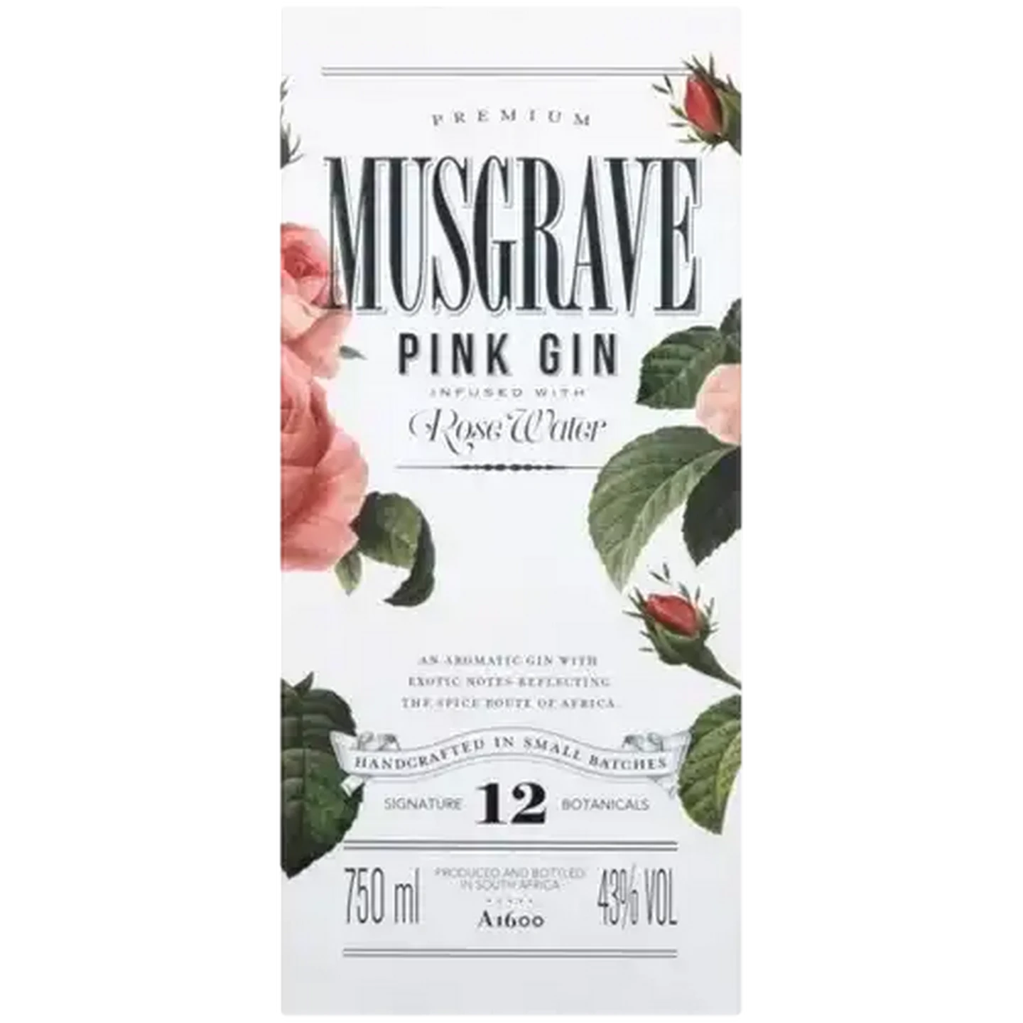 Image of Musgrave Premium Pink Gin Bottle 750ml