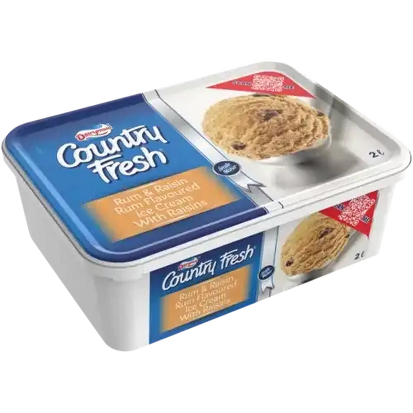 Image of Dairymaid Country Fresh Rum & Raisin Flavoured Ice Cream With Raisins 2L
