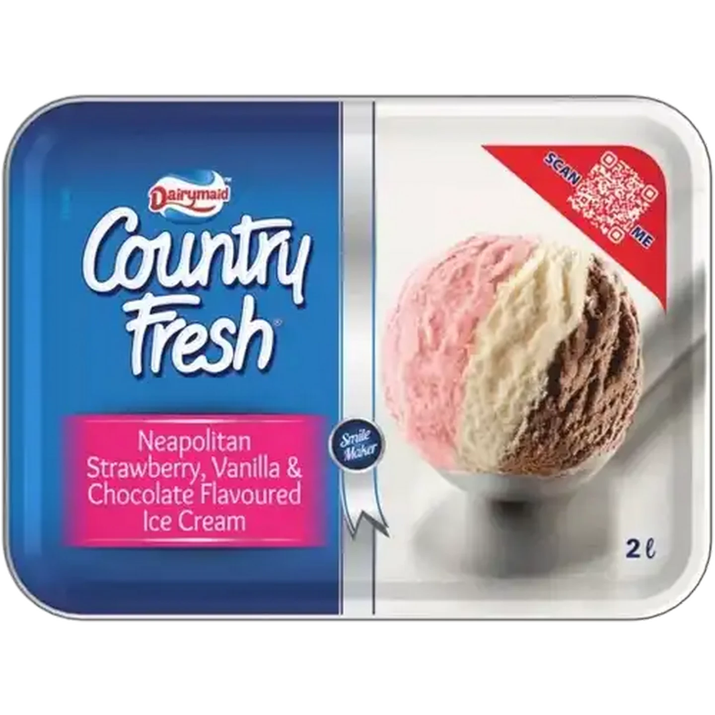 Image of Dairymaid Country Fresh Neapolitan Ice Cream 2L
