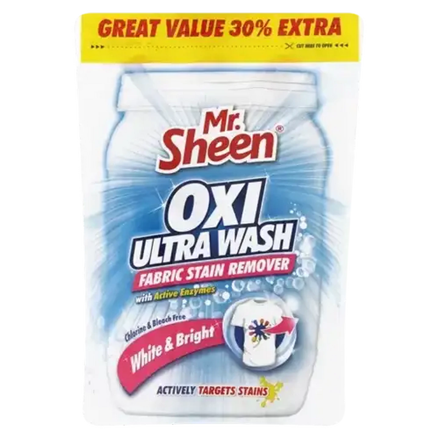 Image of Mr. Sheen Oxi Ultra White & Bright Fabric Stain Remover 520g