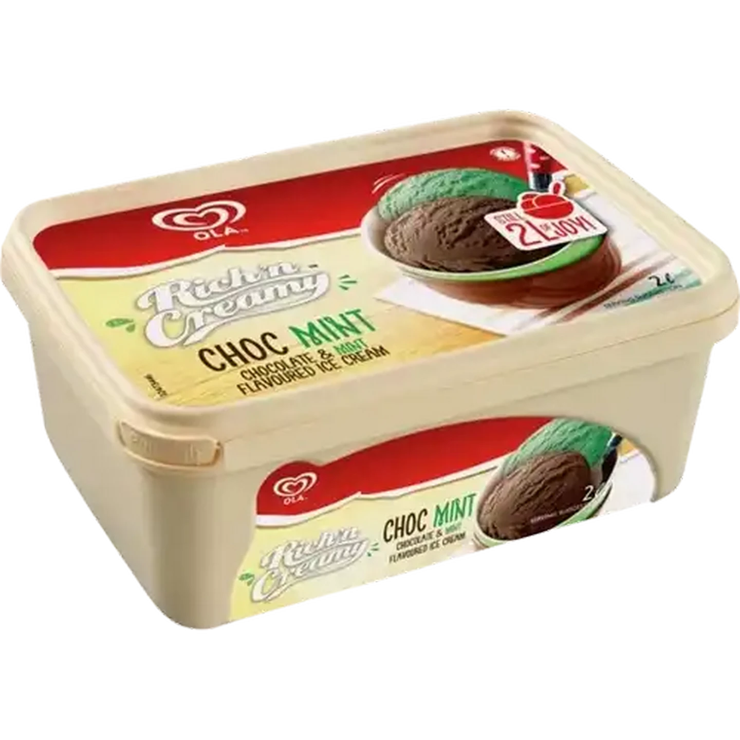 Image of Ola Rich 'N Creamy Chocolate Mint Ice Cream 2L