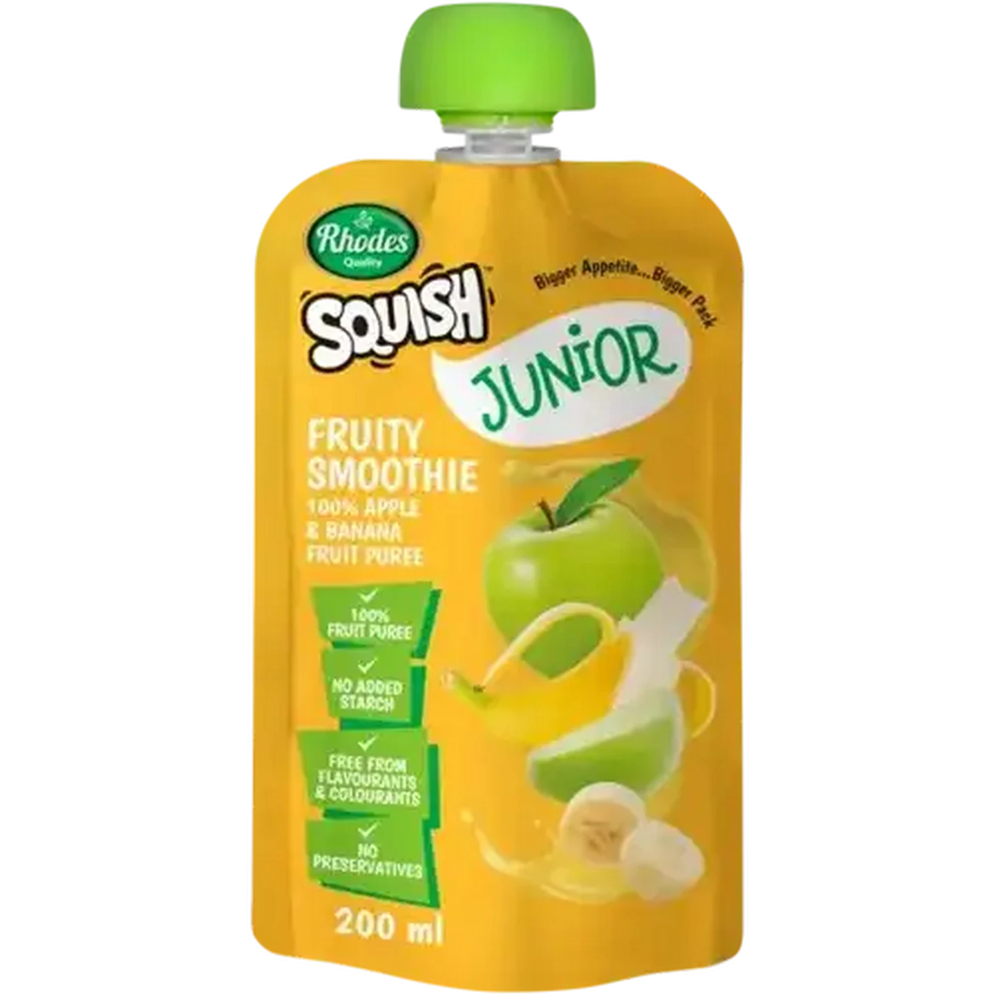 Image of Rhodes Quality Squish Banana & Apple Fruit Puree Pouch 200ml