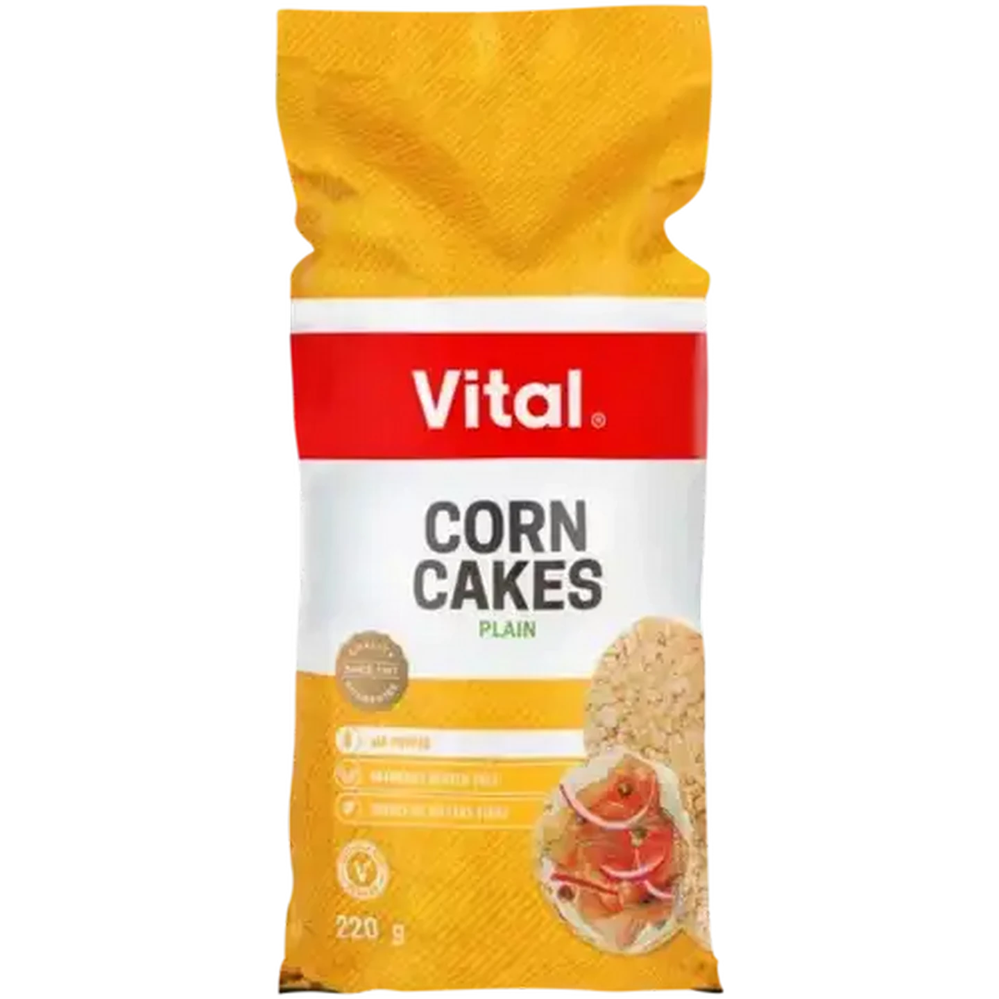 Image of Vital Plain Corn Cakes Bag 220g