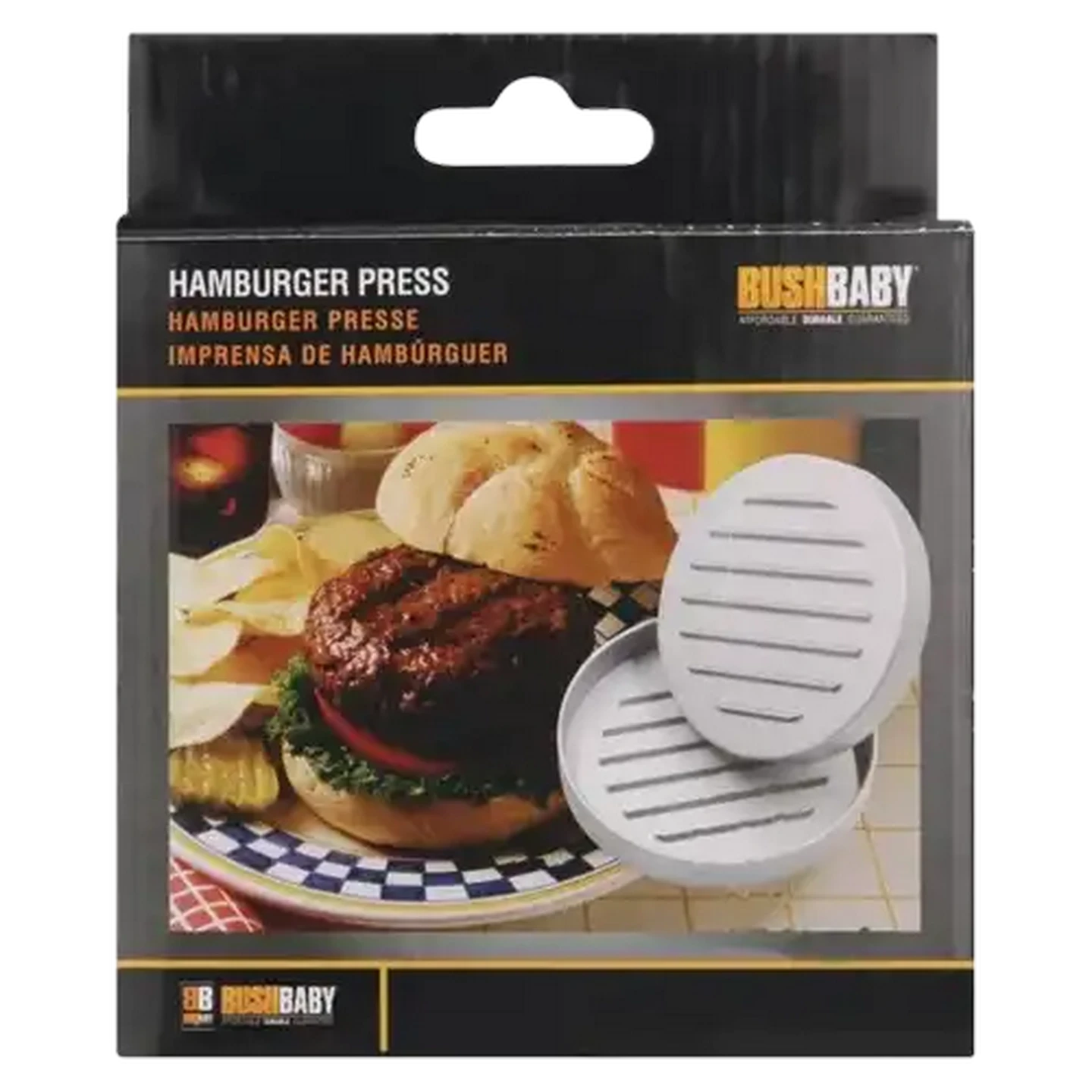 Image of Bush Baby Hamburger Press Braai Tool